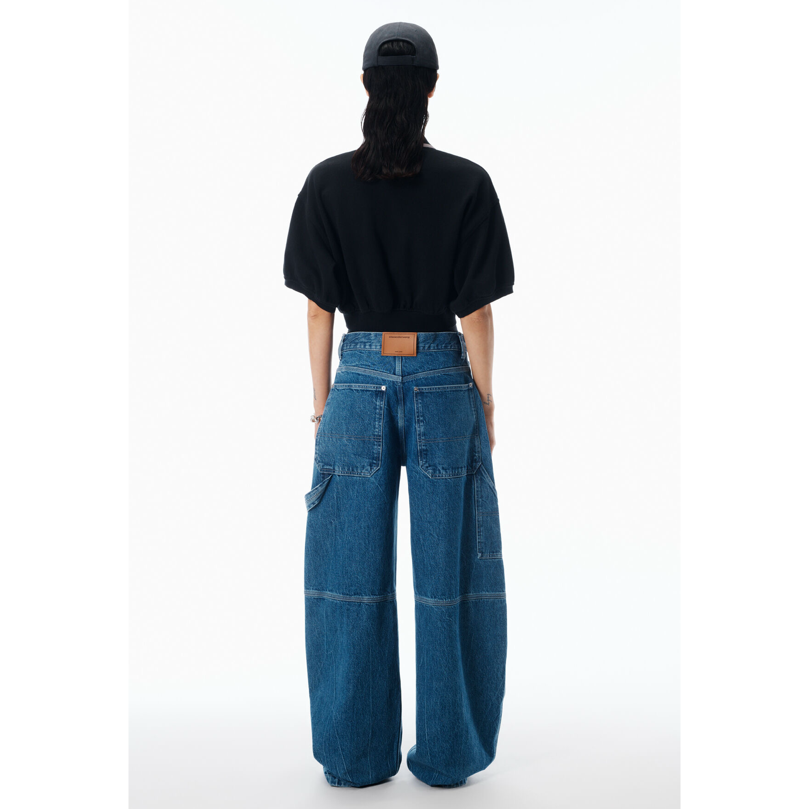 Alexander Wang Pre-Styled Mid-Rise Jeans 4DC1264967401 Back View