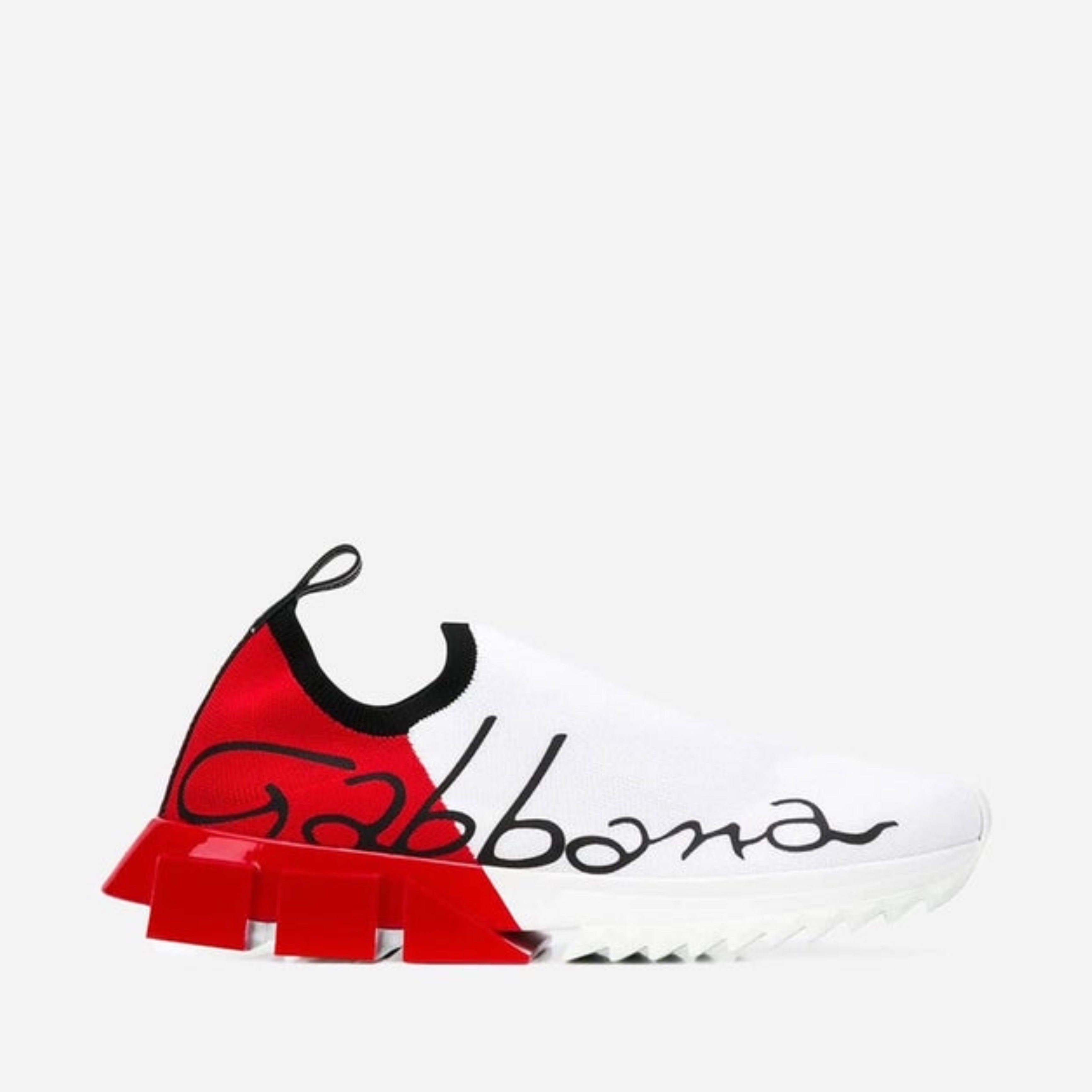 Дамски ежедневни маратонки в бяло и червено Dolce & Gabbana Sorrento White/Red Women Sneakers