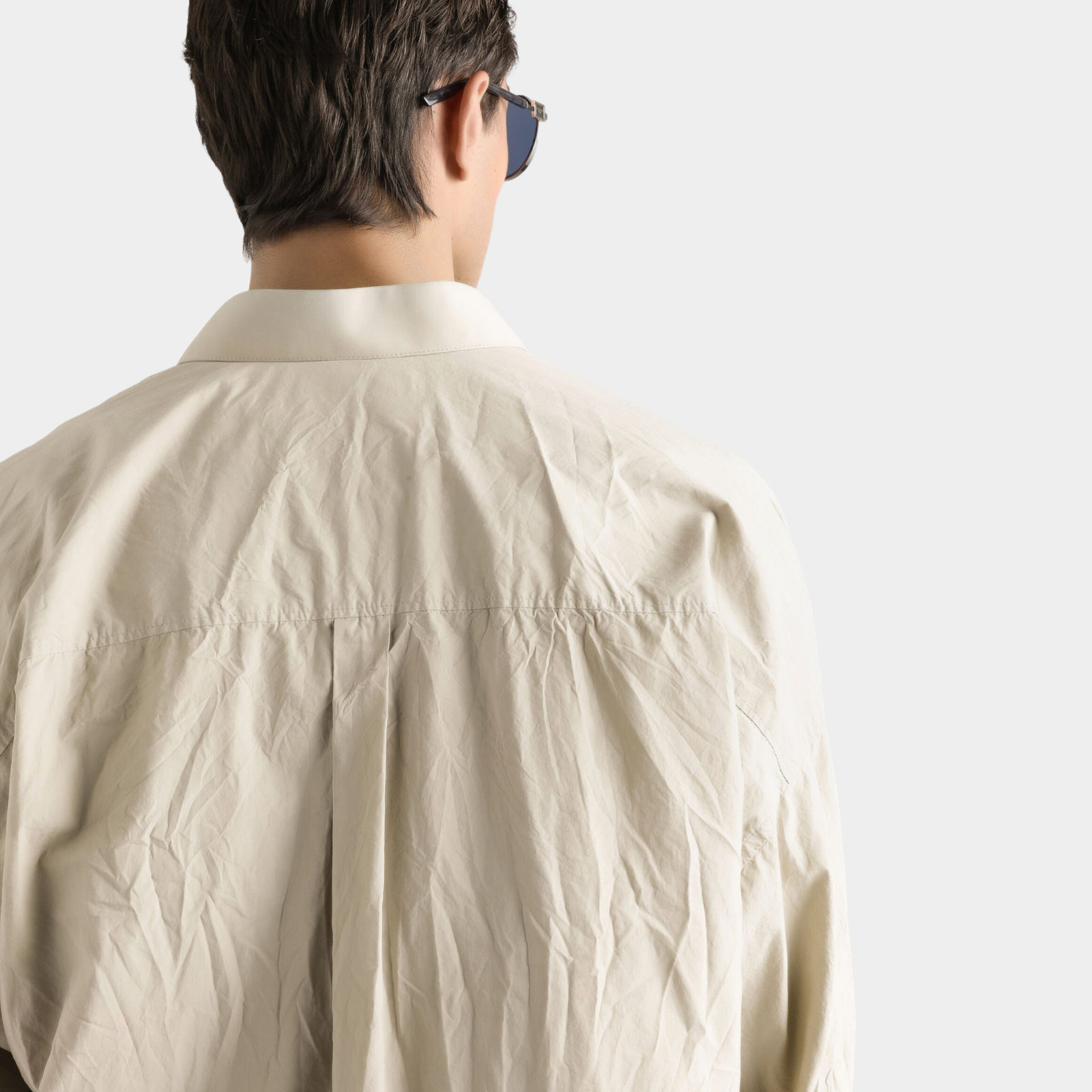 Dolce & Gabbana Beige Cotton Poplin Shirt G5MD3TGI281S9000 Close-Up