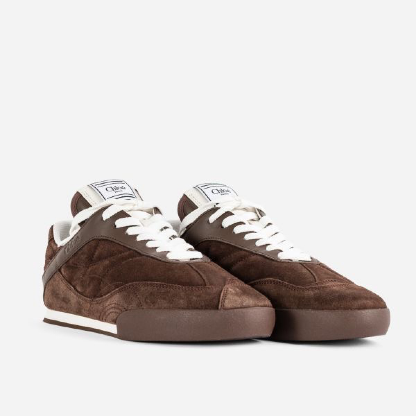Chloé Suede Kick Women Sneakers CHC25A07IMS Lateral View