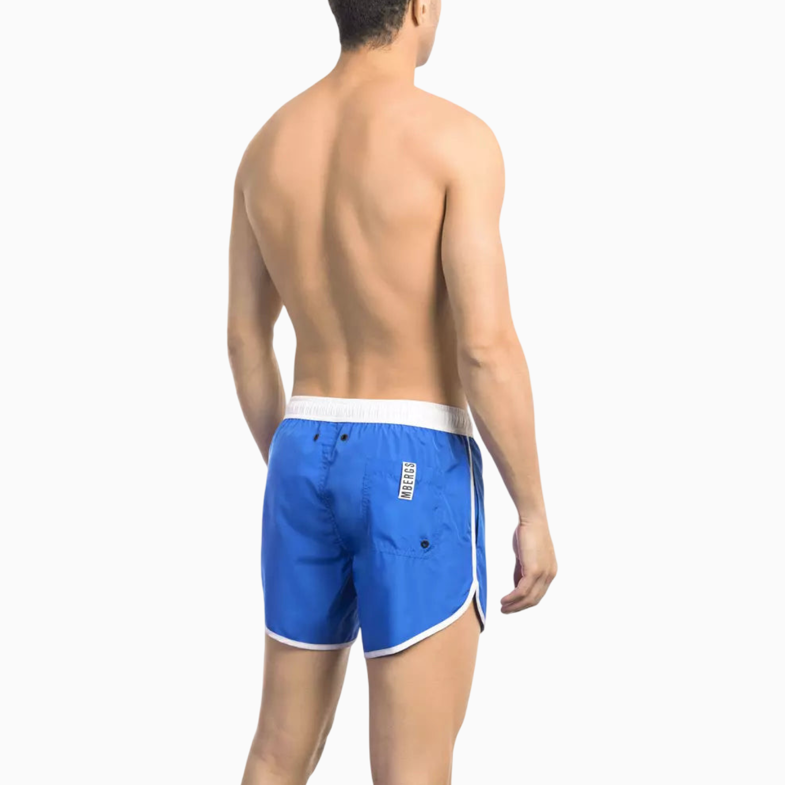 Мъжки плувни шорти от син полиестер Bikkembergs