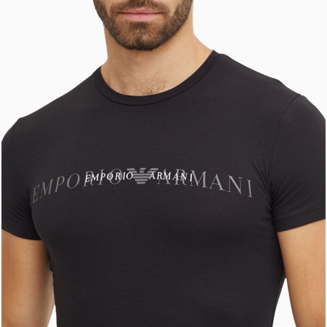 Мъжка черна тениска Emporio Armani 111035 4F729