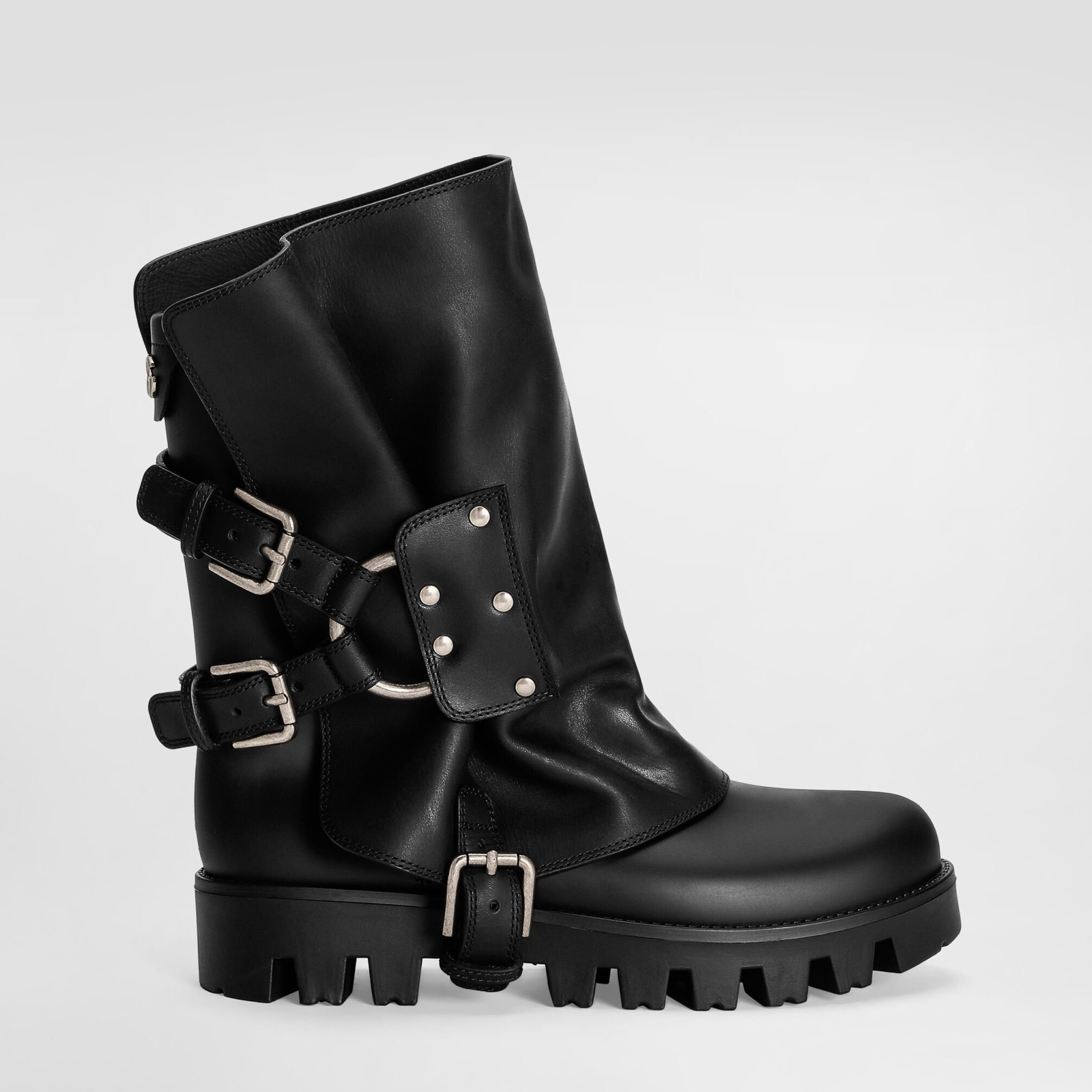 Dolce & Gabbana Leather Women Ankle Boots CT1109 AX8728 B956 Lateral View