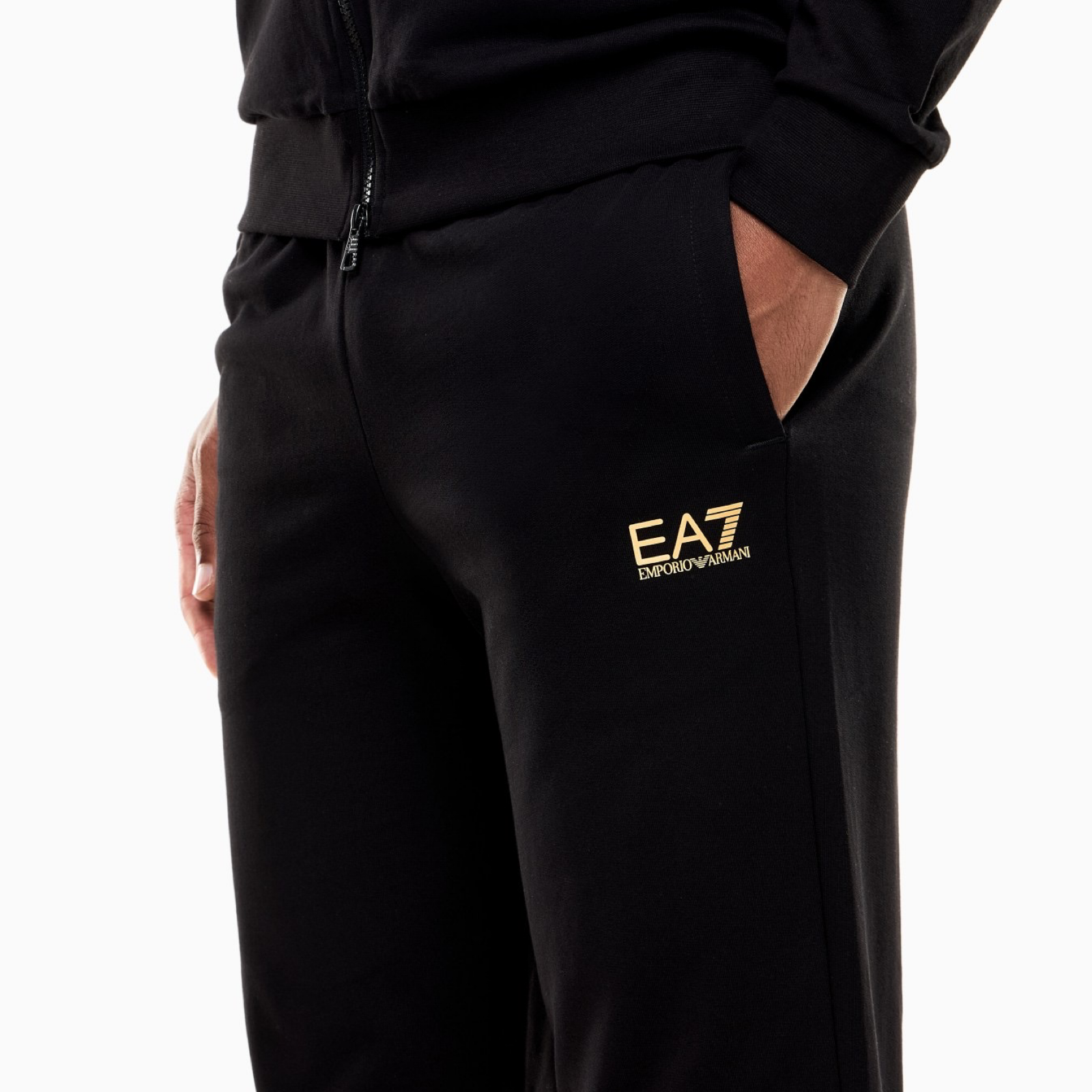 Мъжки черен екип EA7 Emporio Armani Men Tracksuit 8NPV60 PJVRZ Close-Up