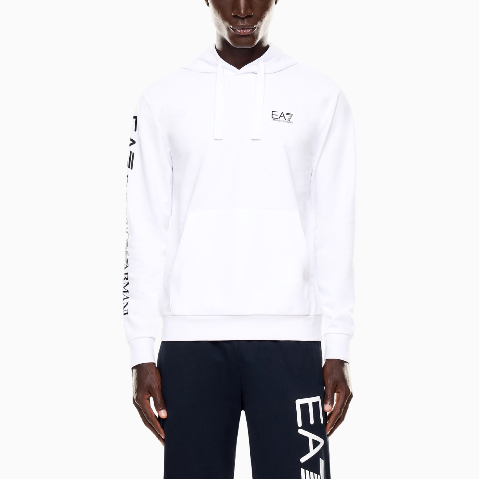 Мъжко бяло худи EA7 Emporio Armani Men Sweatshirt 7M000570 AF10377 Front View