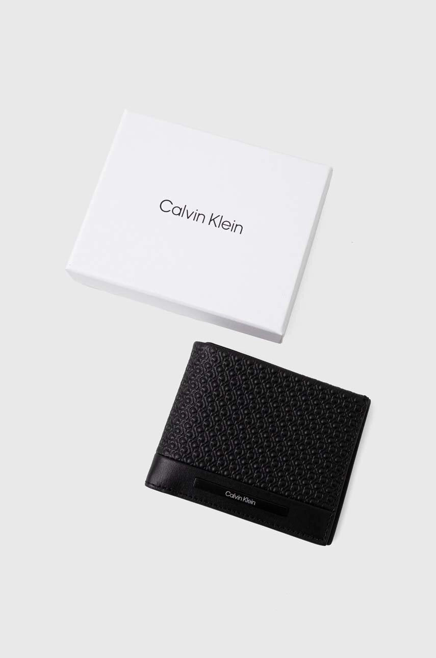 Мъжки портфейл от естествена кожа Calvin Klein K50K511378 с RFID