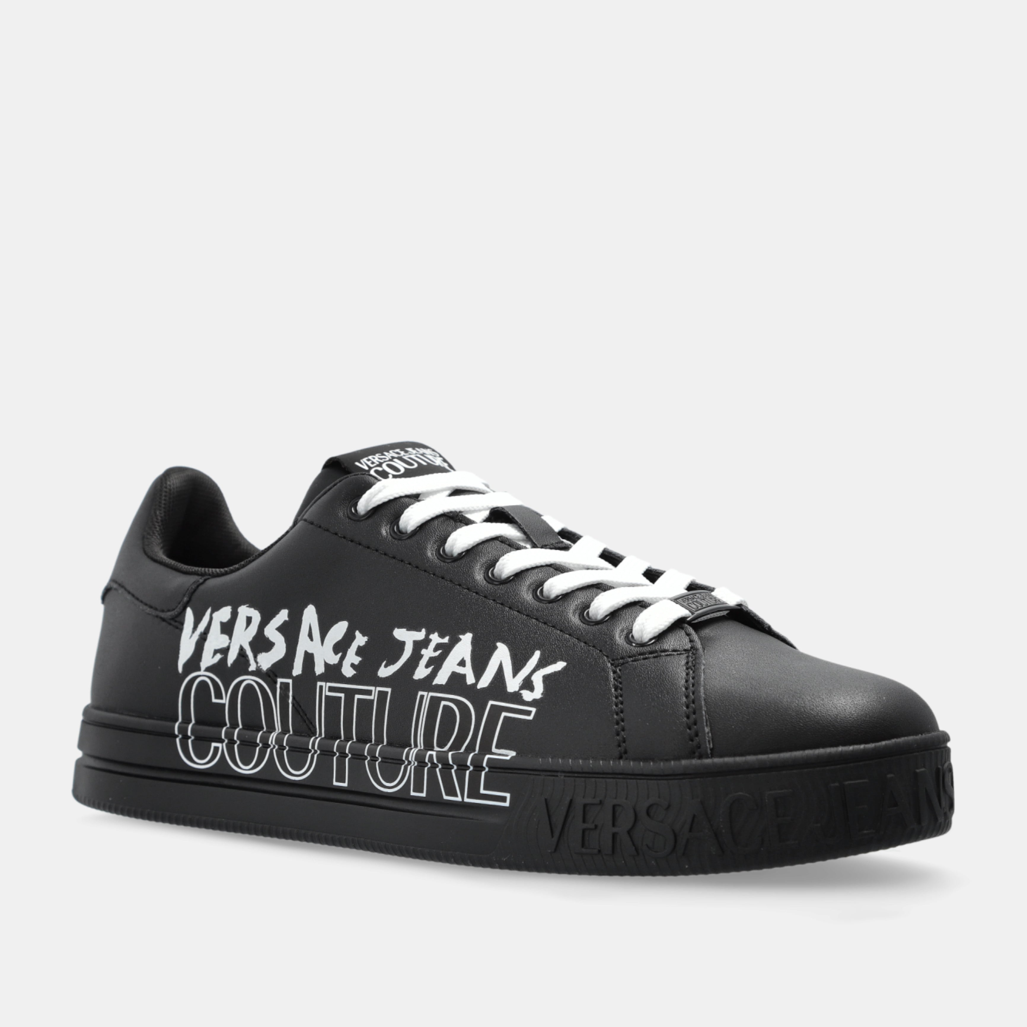 Мъжки кецове Men’s sneakers Versace Jeans Couture 78YA3SKC ZPB03 899 Black lateral angled view