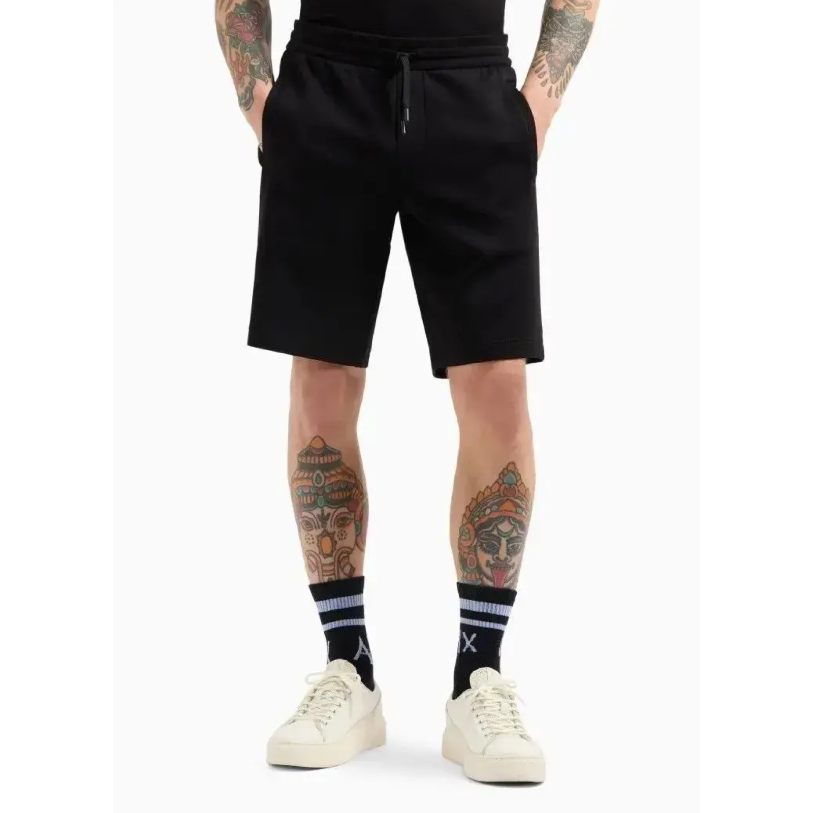 Мъжки черни къси панталони Armani Exchange Men Shorts XM000372 AF10818 UC001 Front View