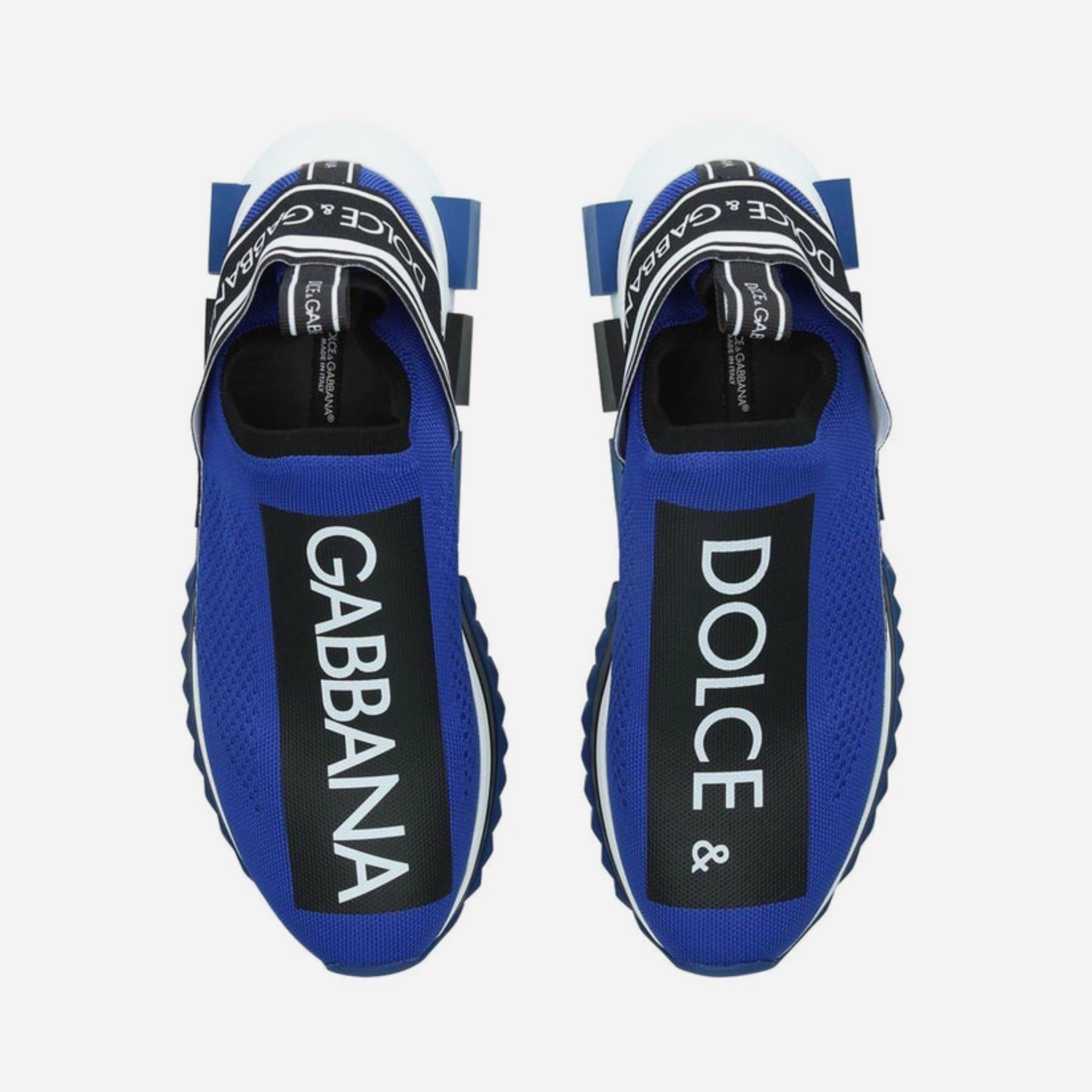 Дамски ежедневни маратонки Dolce & Gabbana Blue Logo Low Top Sorrento Sneakers в синьо и черно