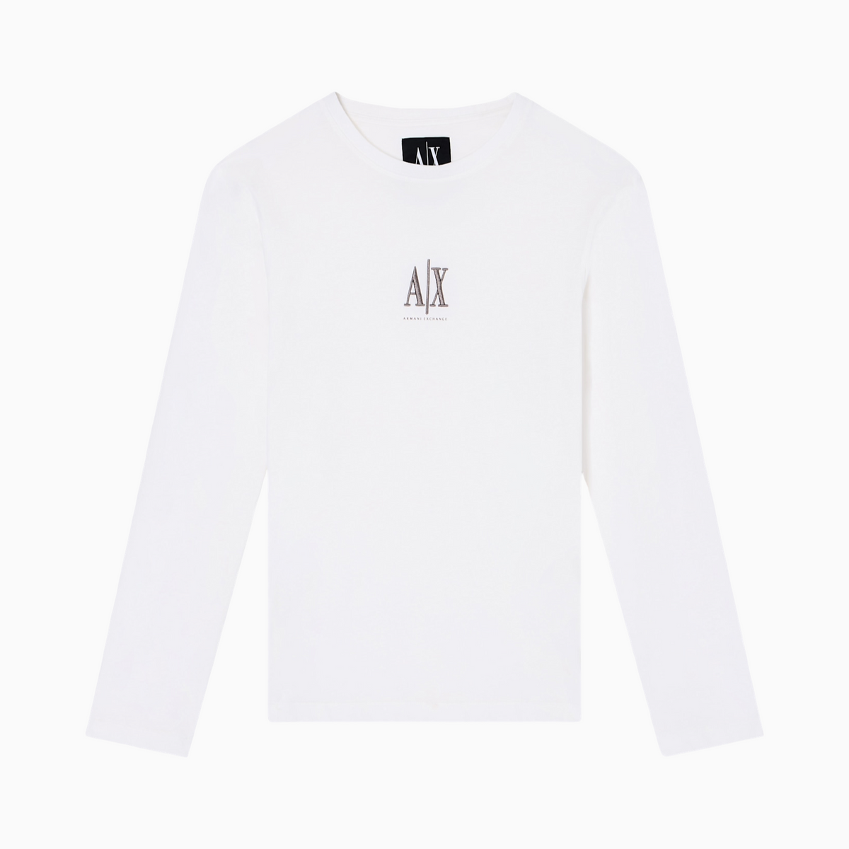 Мъжка бяла блуза Armani Exchange Men Long Sleeve T-shirt XM000364 AF12308 U0009 Front View