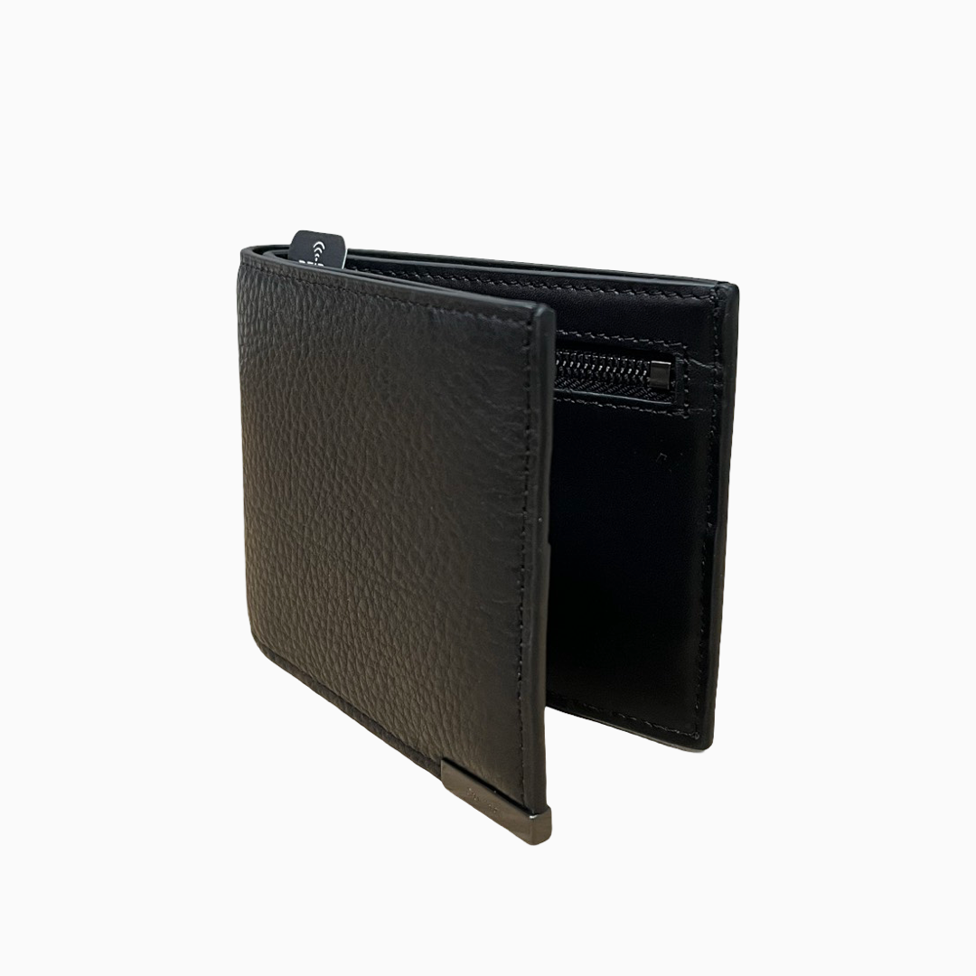 Мъжки портфейл от естествена кожа в черно men's wallet Calvin Klein K50K510316 Black