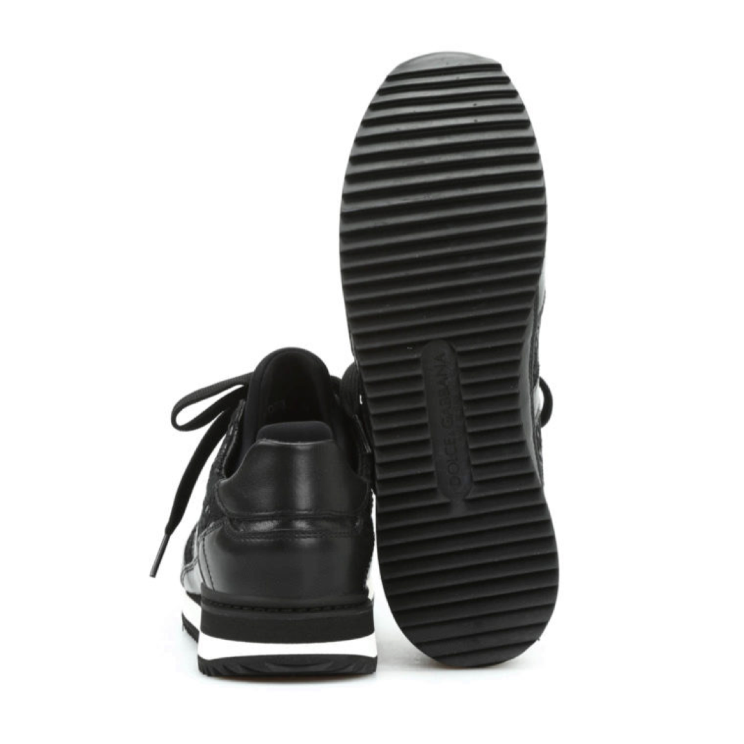 Дамски черни маратонки Dolce & Gabbana Elegant Black Classic Sneakers