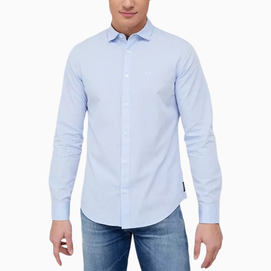 Мъжка риза в светло синьо Armani Exchange Men’s shirt 8NZCGB Z8ANZ in Light Blue 