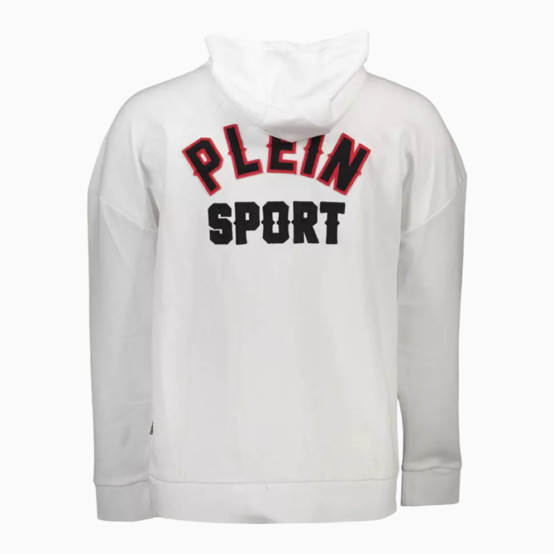 Мъжко бяло худи Plein Sport FIPS206_BIANCO