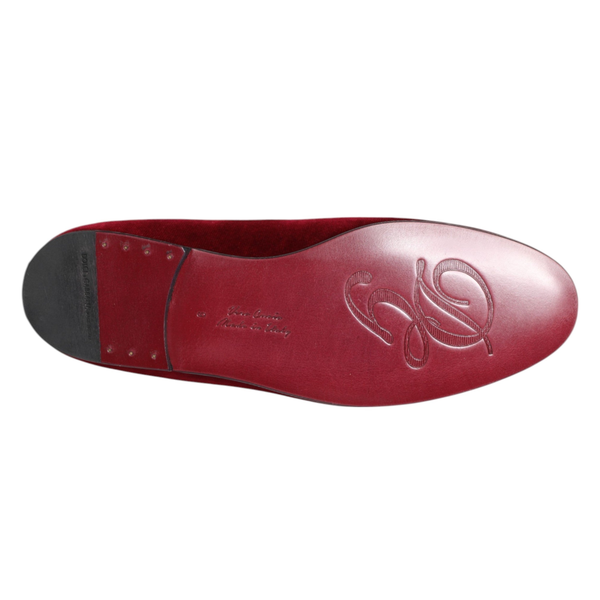 Мъжки мокасини Men’s velvet loafers DOLCE & GABBANA A50312 AU442 8B420 outsole view