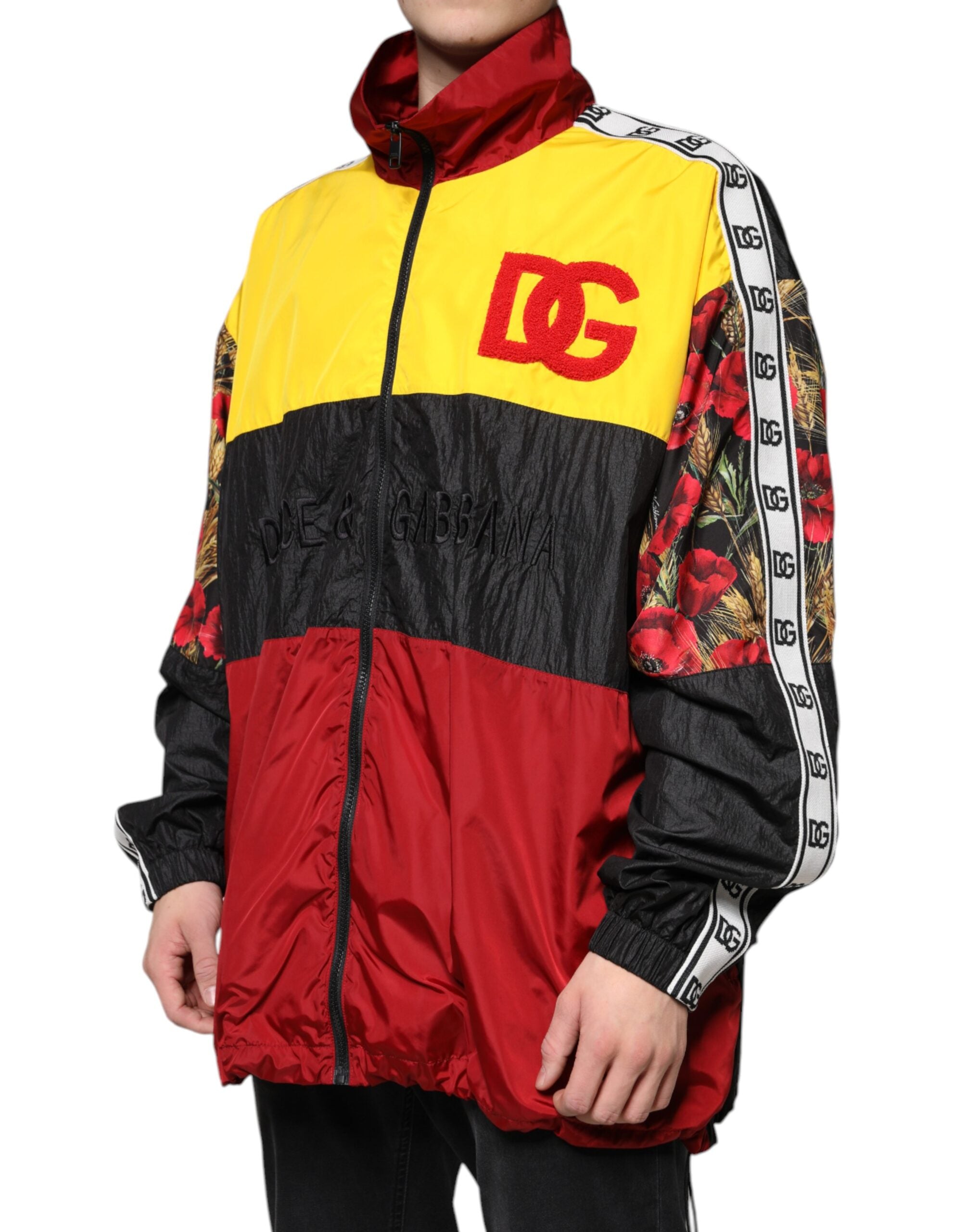 Dolce &amp; Gabbana многоцветен пачуърк мъжки пуловер с пълен цип