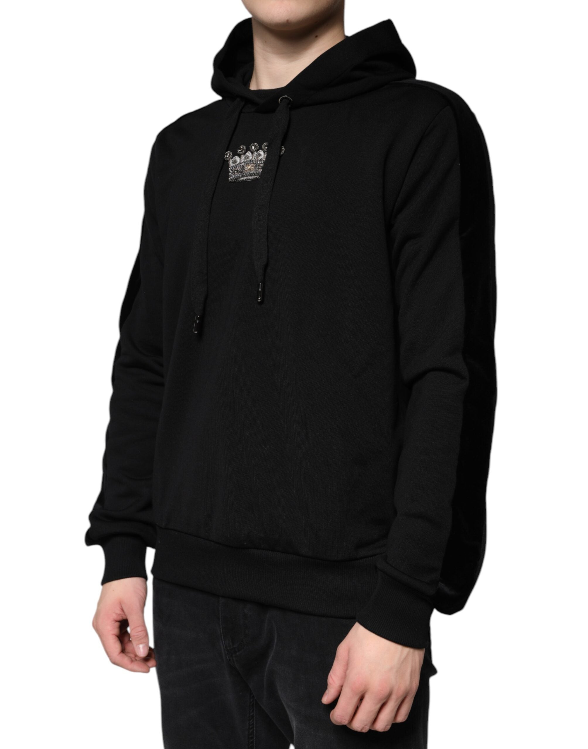 Памучен суичър с качулка Dolce &amp; Gabbana Black Crown