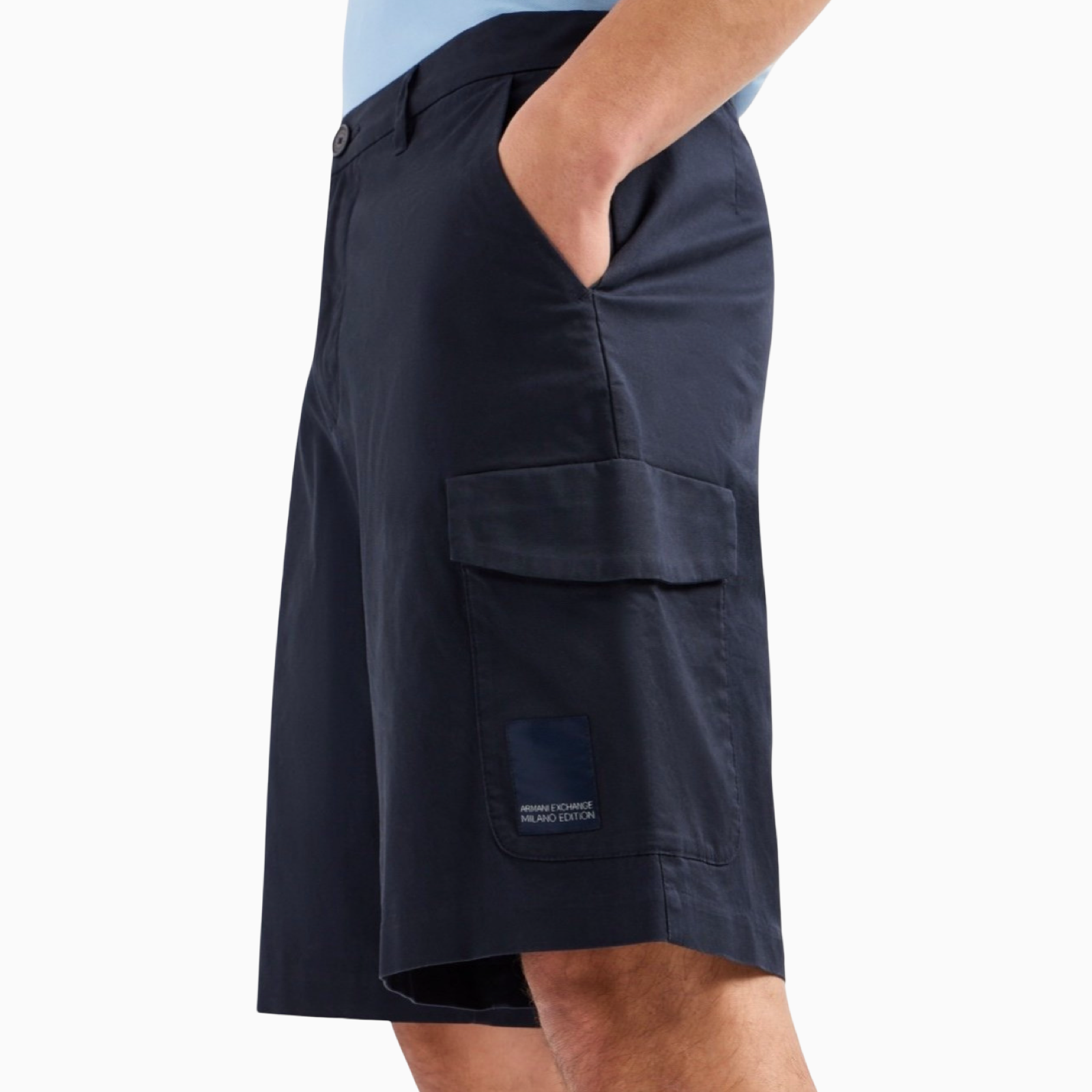 Мъжки сини къси панталони Armani Exchange 3DZS07 ZN3TZ Side View