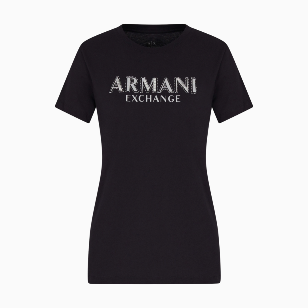 Дамска черна тениска Armani Exchange XW000387 AF10354