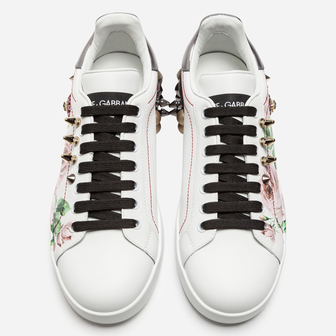 Дамски кецове Dolce & Gabbana Portofino Floral-Print Women Sneakers