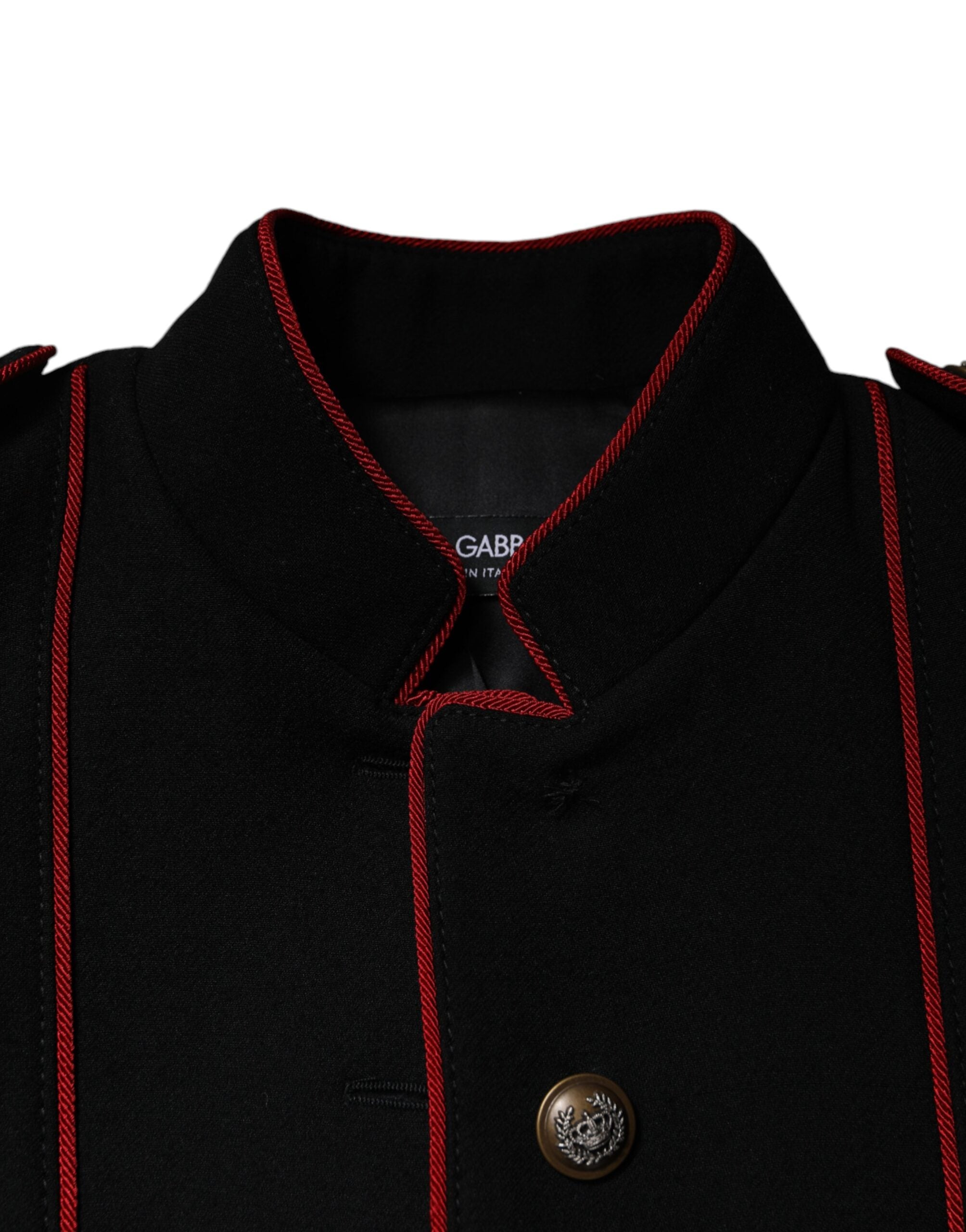 Черно едноредно яке Dolce &amp; Gabbana с тренчкот