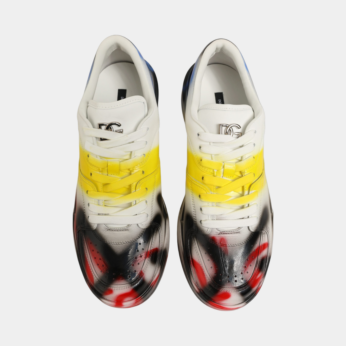 Dolce & Gabbana New Roma Spray Painted Sneakers Top View