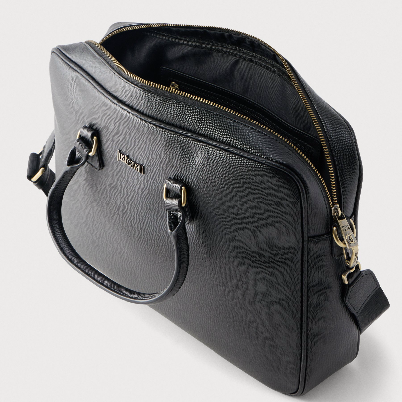 Мъжка чанта за лаптоп Just Cavalli Men Briefcase Bag 80QA4B36 ZSB85 899 Side View