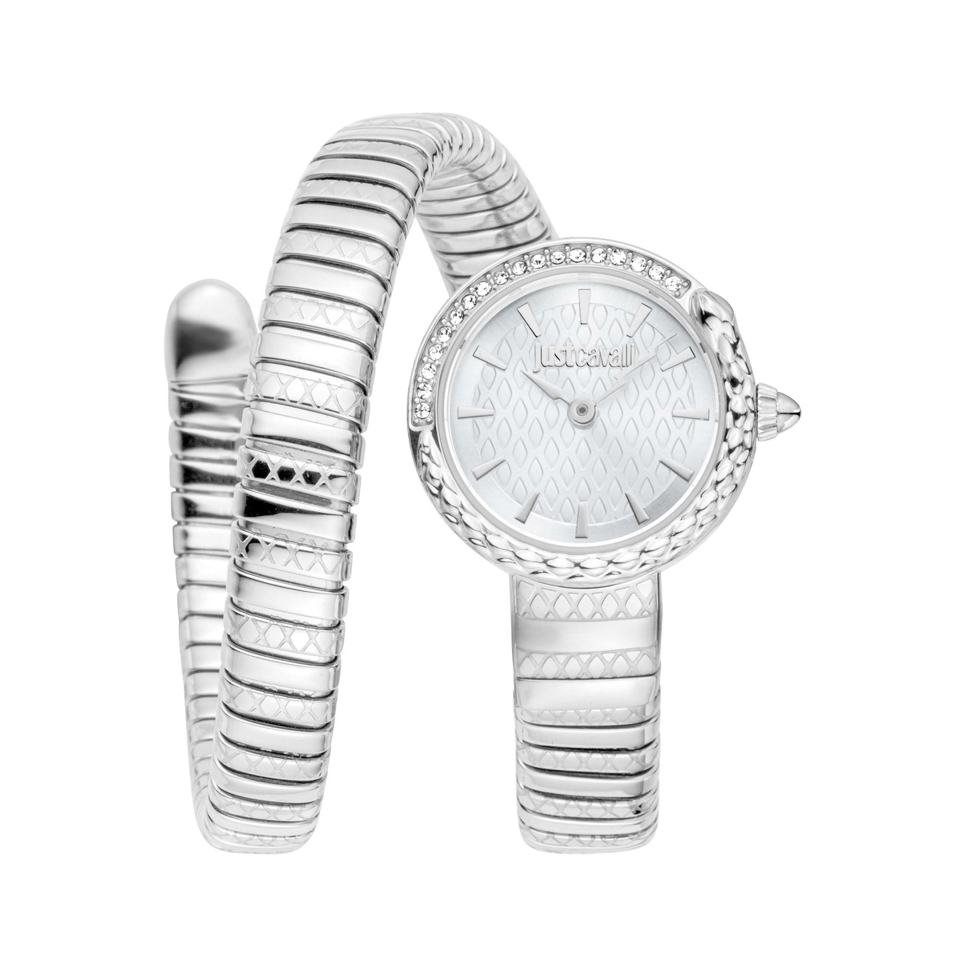 Дамски часовник Women’s watch Just Cavalli Signature Snake Cerchio
JC1L301M0085 Silver front view