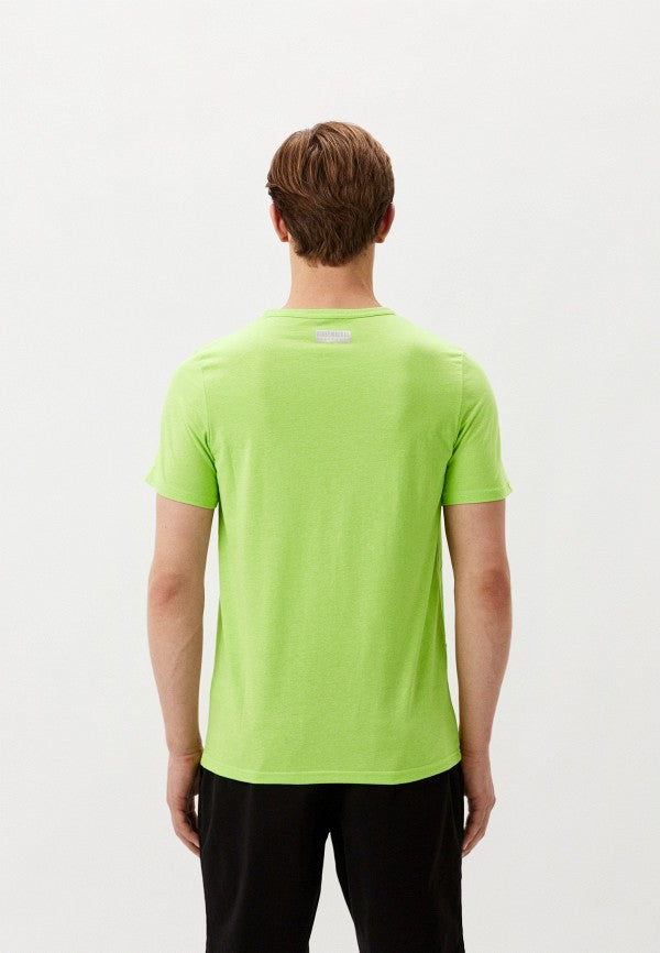 Мъжка тениска Bikkembergs Beachwear в светло зелено