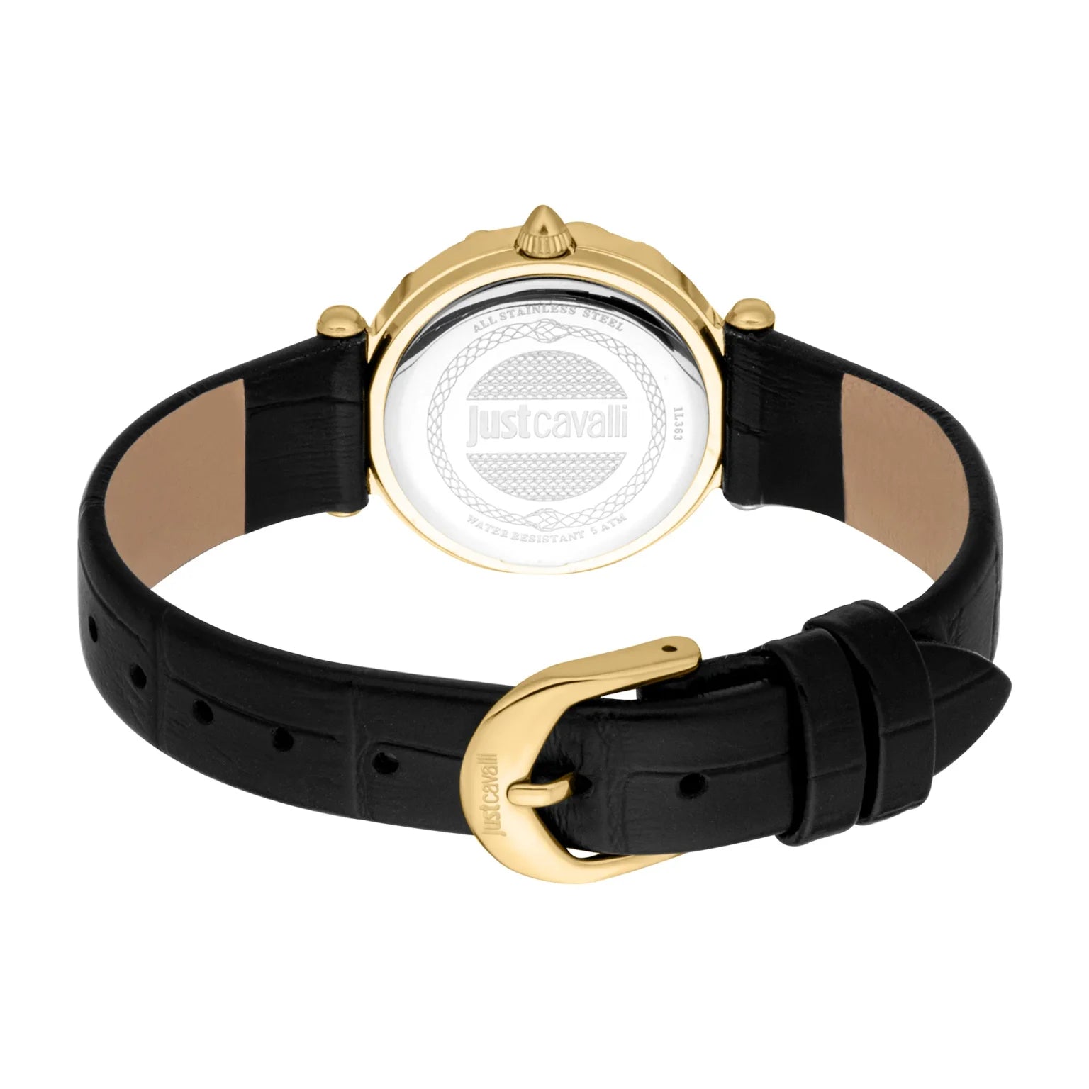 Дамски часовник Women’s watch Just Cavalli Animalier Stella Snake JC1L363M0025 Leather Black YG Silver