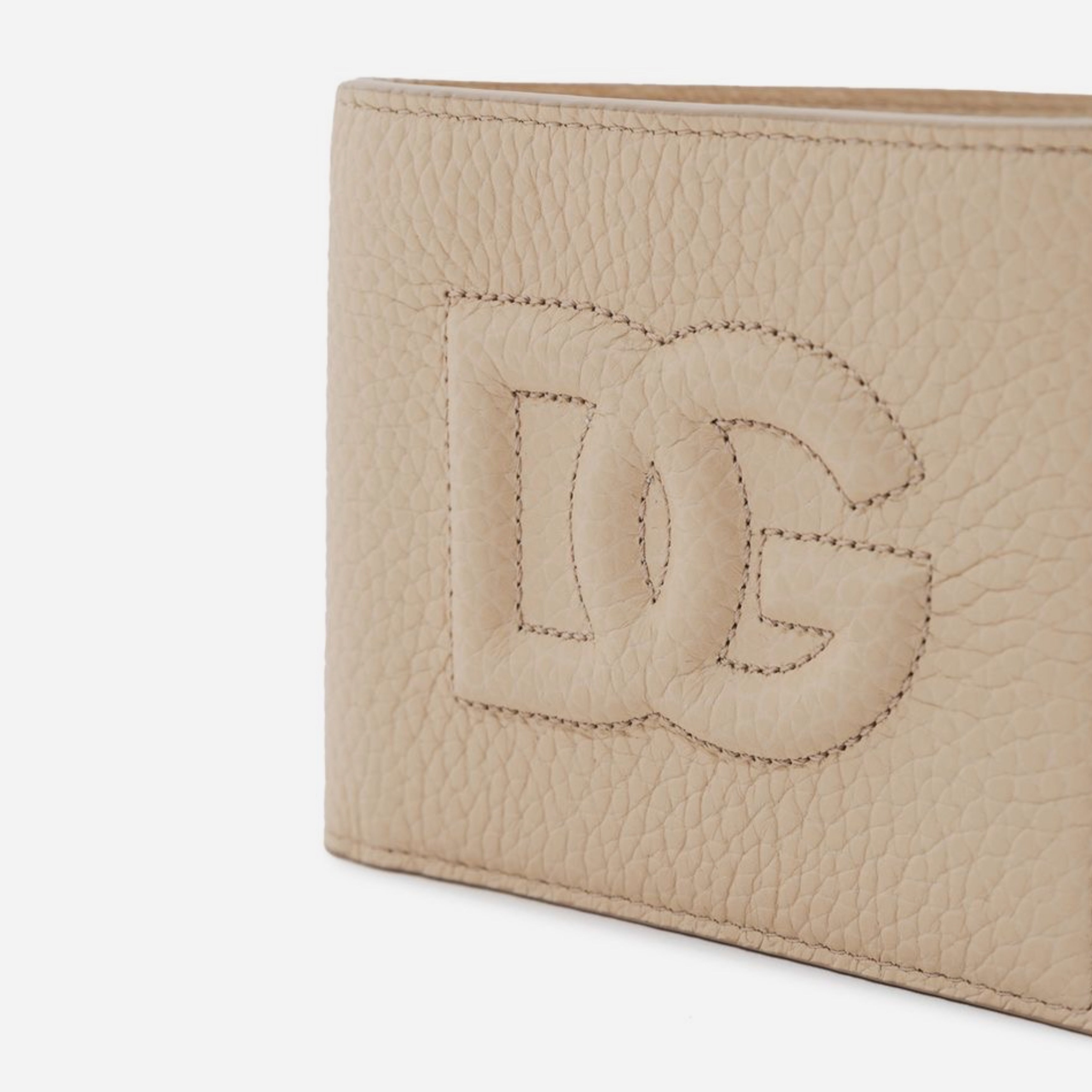 Мъжки луксозен бежов портфейл от еленова кожа Dolce & Gabbana  Men’s Beige Deer Leather Luxury Wallet