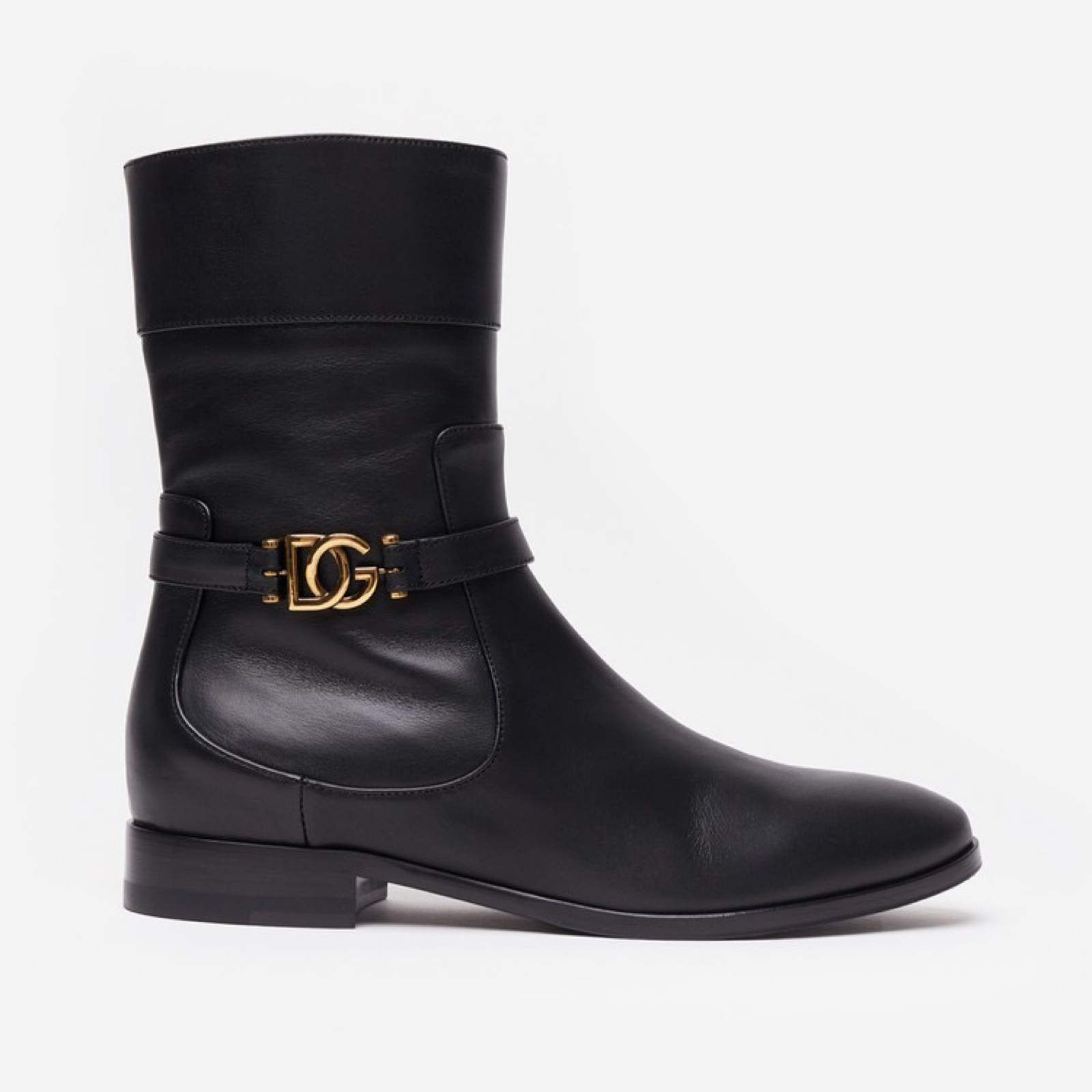 Dolce & Gabbana Logo Women Ankle Boots Lateral View