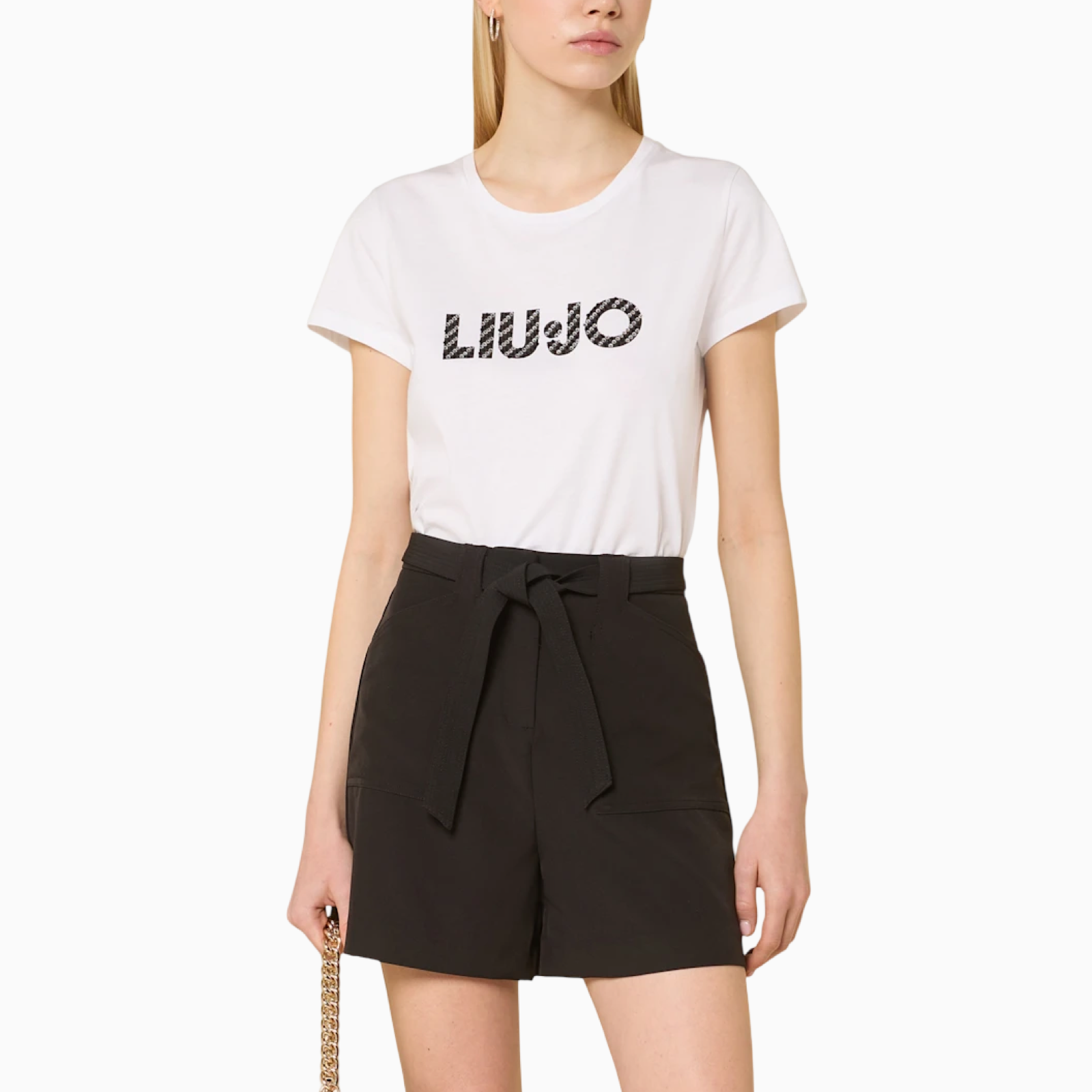 Дамска бяла тениска Liu Jo Women T-shirt UF5266 JS904 Front View