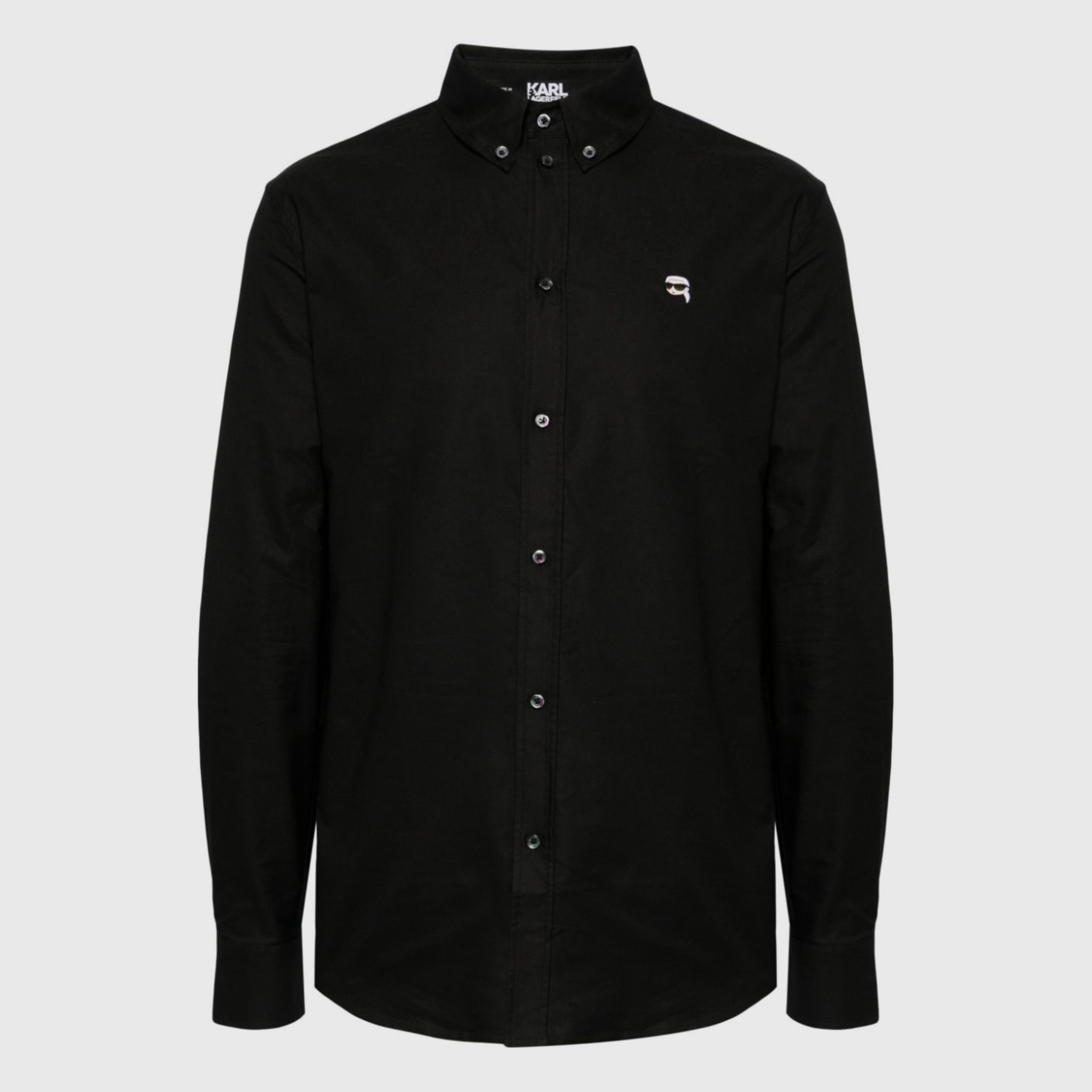 Мъжка риза в черно Men’s shirt Karl Lagerfeld Ikonik 2.0 230M1600 999 Black