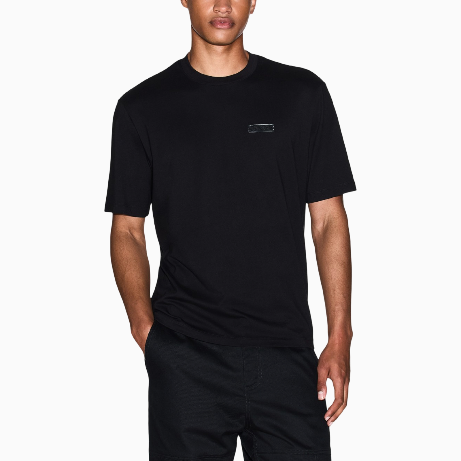 Мъжка черна тениска Armani Exchange Men T-shirt XM001426 AF10362 Front View