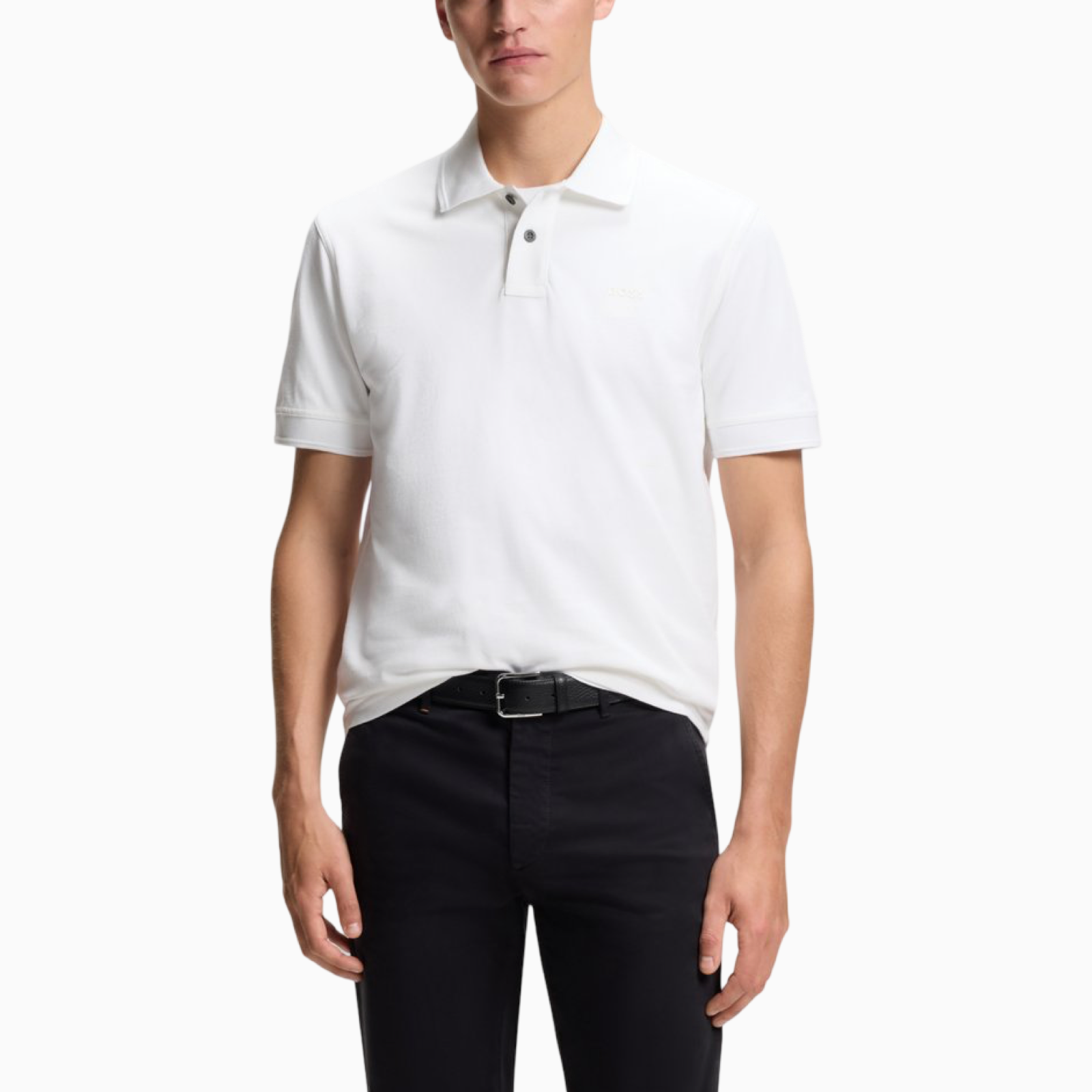 Мъжка бяла поло тениска Boss Men Polo 50507813 100 Front View