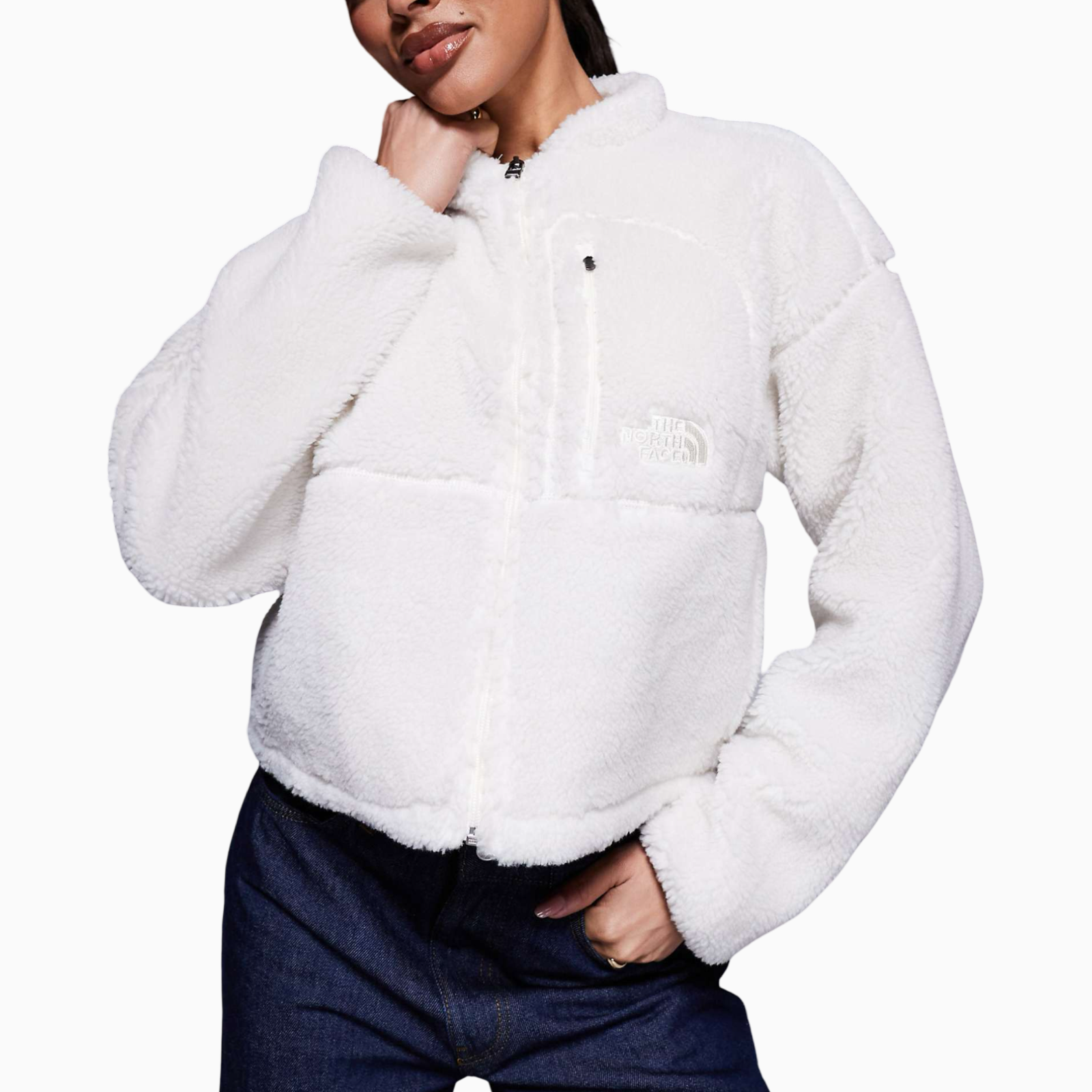 Дамско бяло яке The North Face Fleece Jacket NF0A88ZBQLI1 Front View