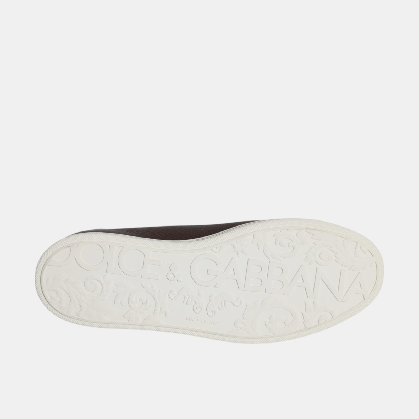 Мъжки кафяви кожени обувки Dolce & Gabbana Saint Tropez Men Sneakers CS1735 A8L37