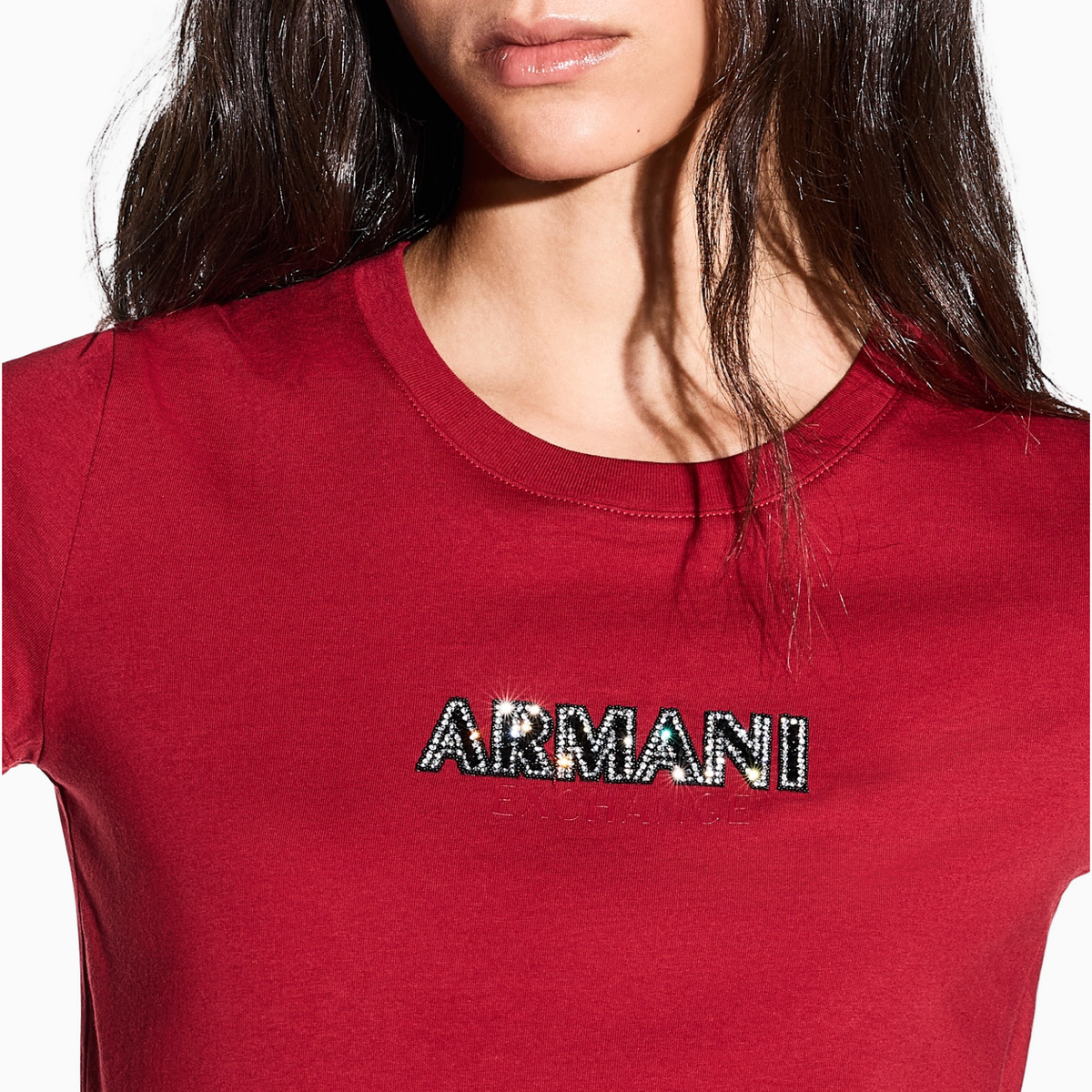 Дамска червена тениска Armani Exchange Women T-shirt XW002550 AF10356 U5102 Close-Up