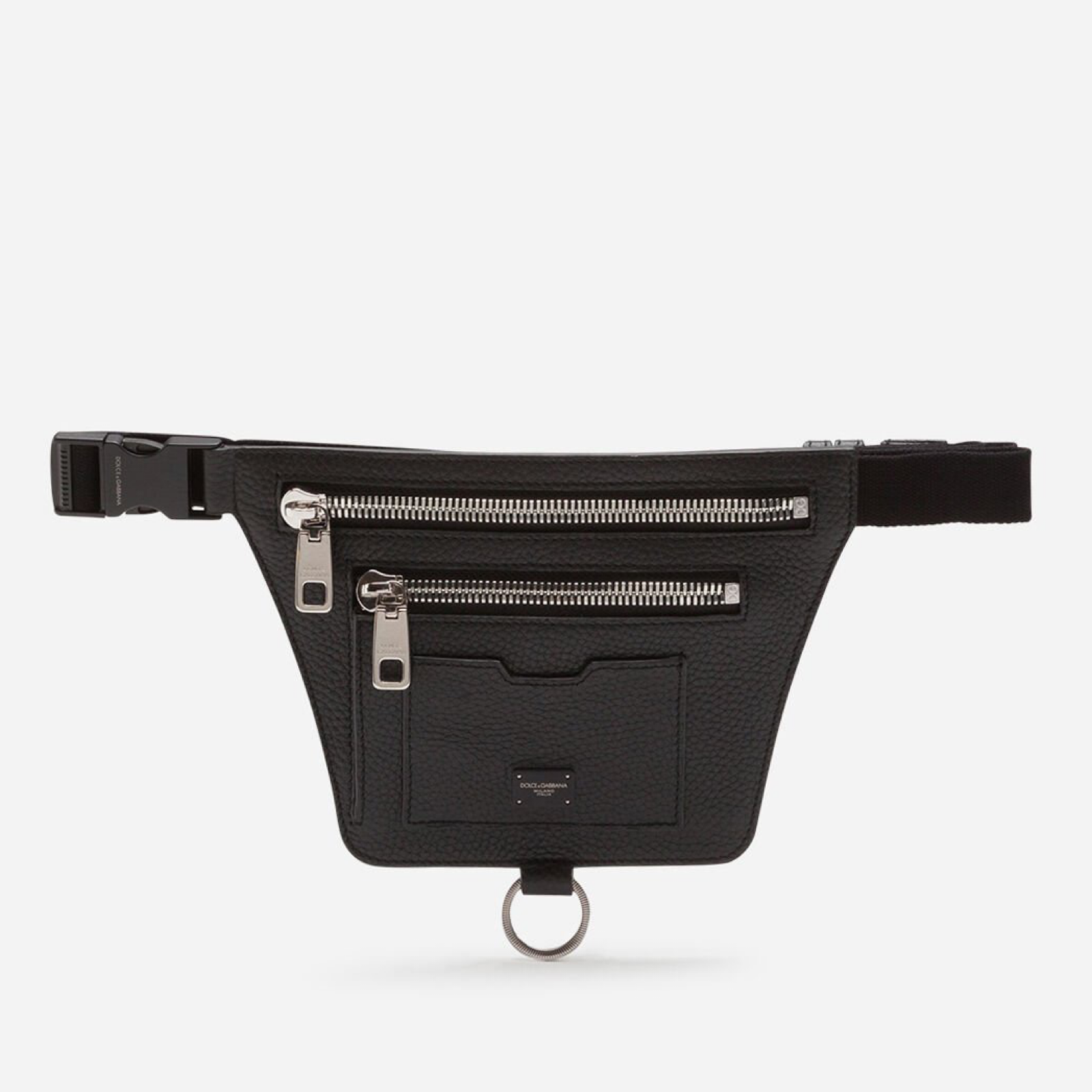 Мъжка кожена чанта за кръст Dolce & Gabbana Logo Plaque Waist Men Waist Bag