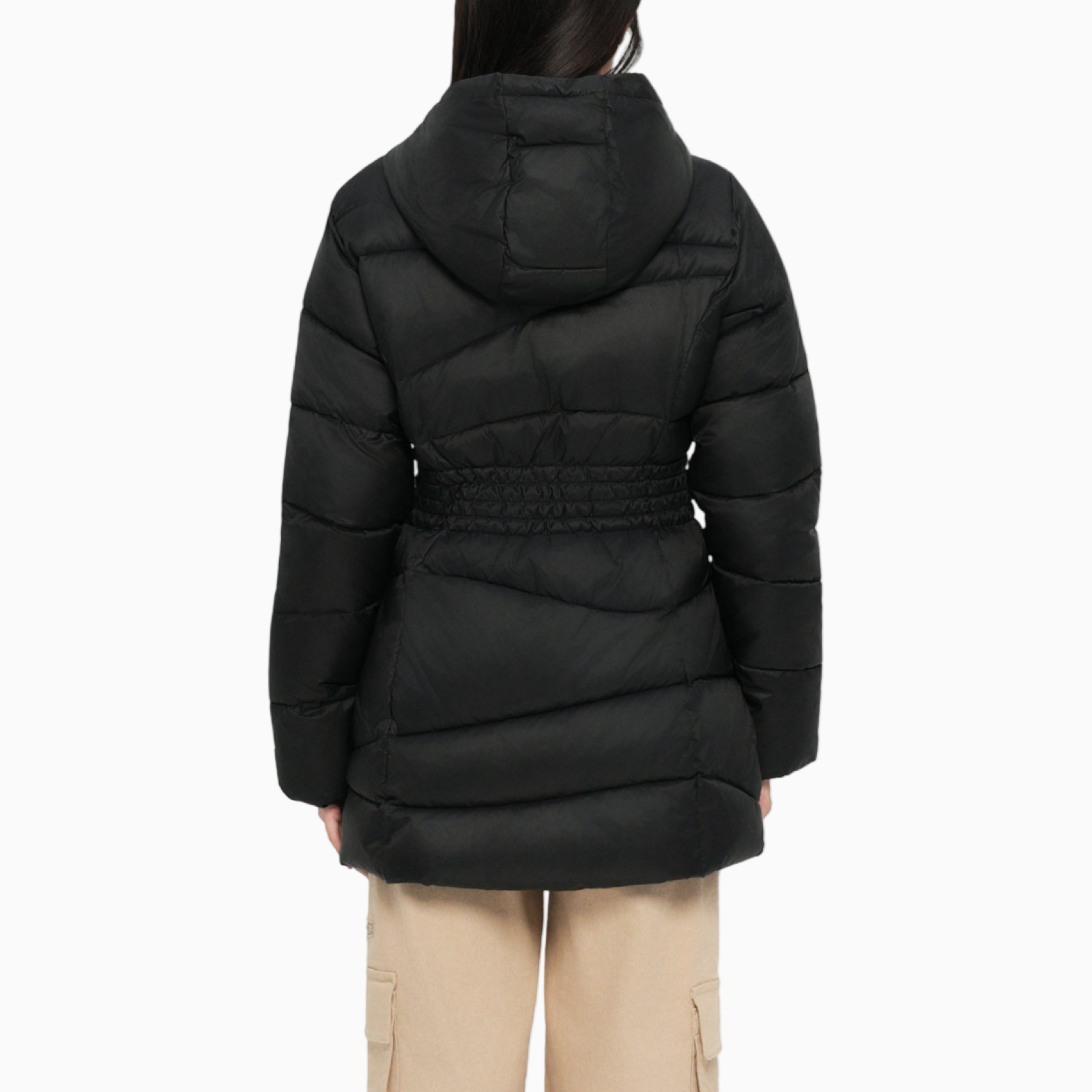 Дамско черно зимно яке EA7 Emporio Armani Women Jacket 7W000661 AF16413 Back View