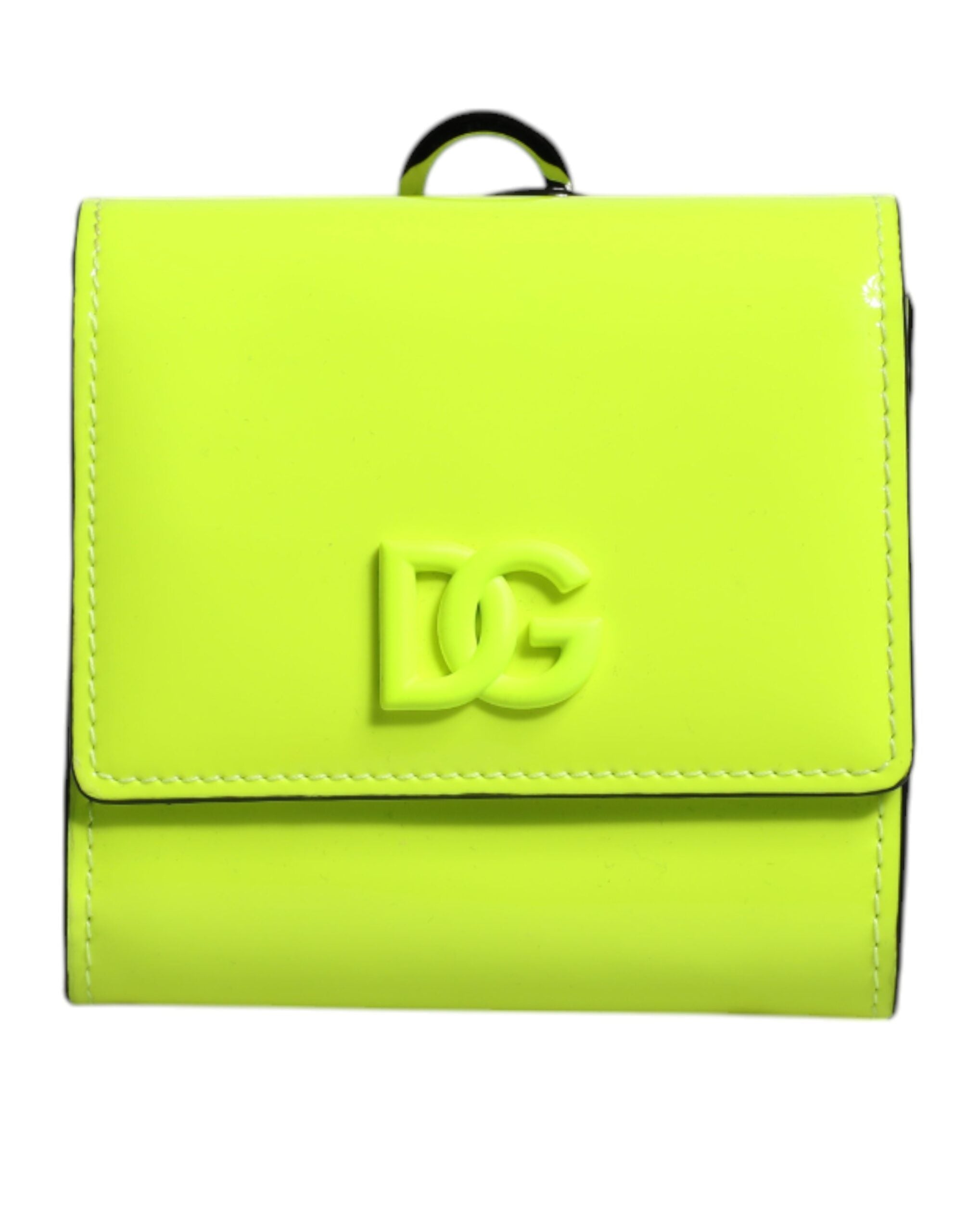 Портфейл Dolce &amp; Gabbana Yellow Green Bifold DG Logo Neck Strap Cardholder Cardholder
