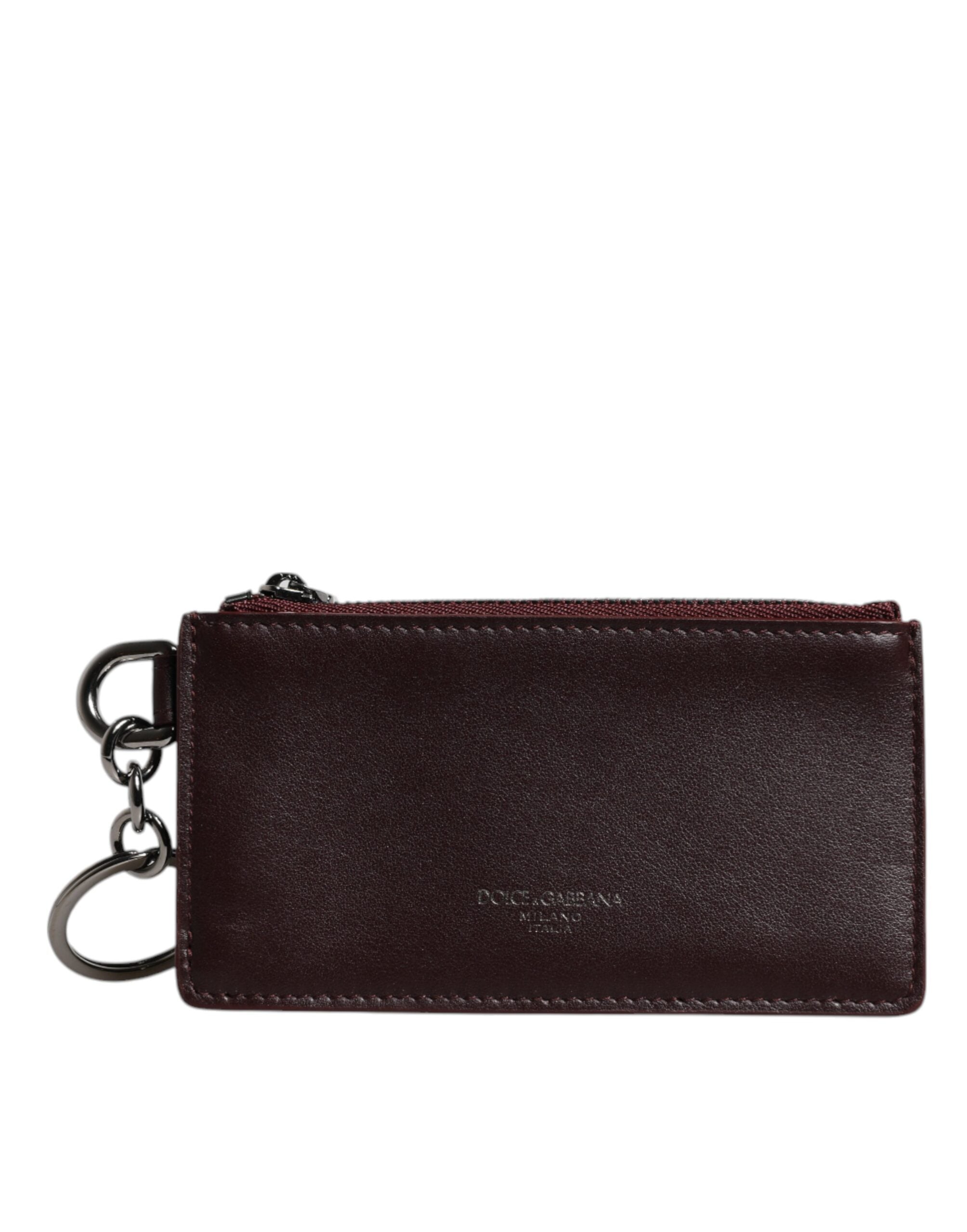 Портфейл Dolce &amp; Gabbana от кафява телешка кожа DG Logo Card Holder