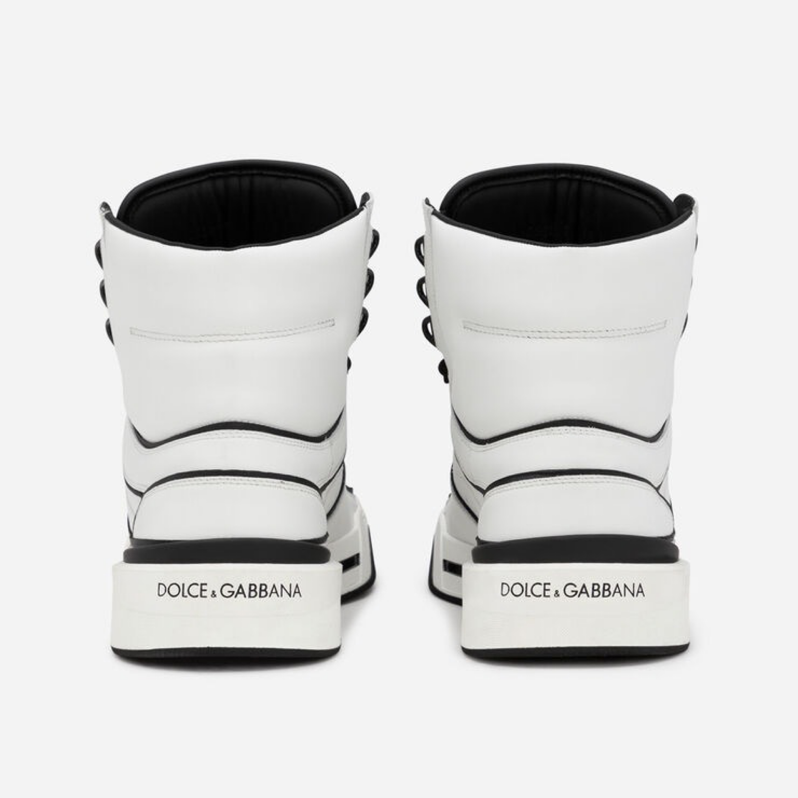Dolce & Gabbana New Roma High Top Men Sneakers CS2037 AY9658 9697 Heel View
