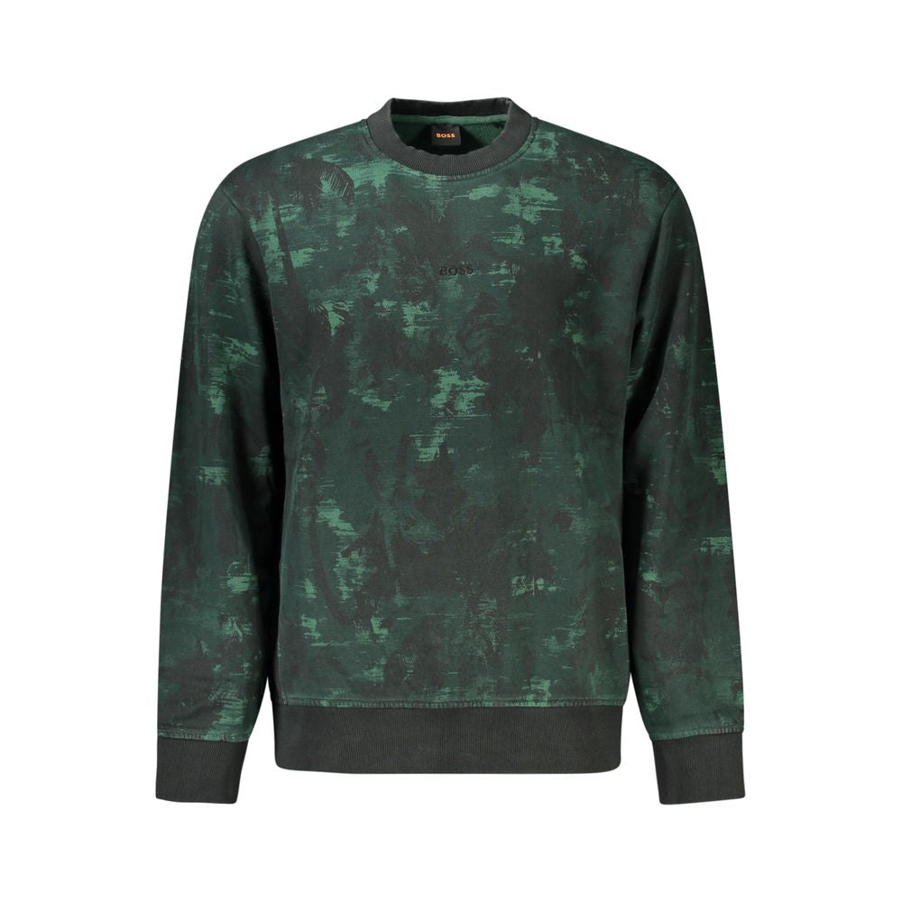 Hugo Boss Green Cotton Sweater