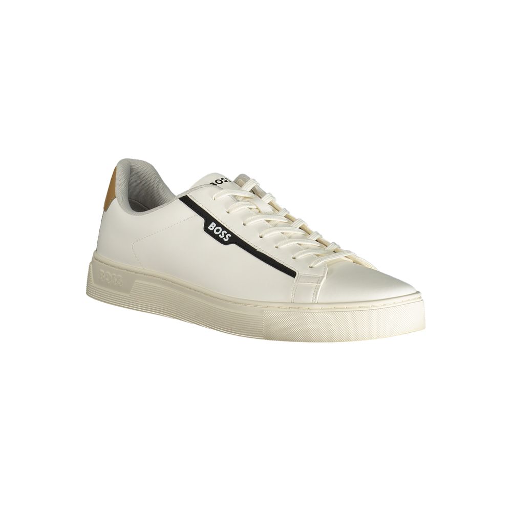 Hugo Boss White Polyester Sneaker