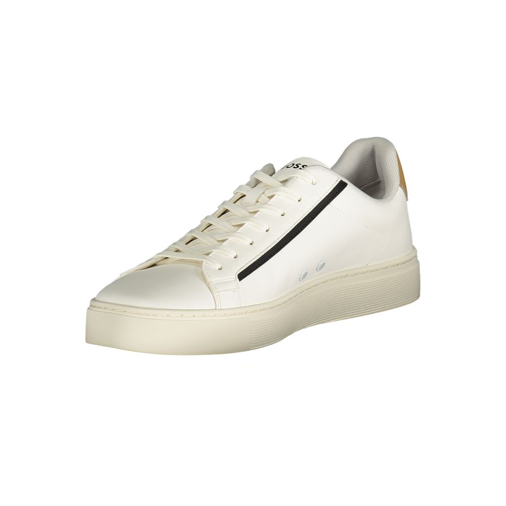 Hugo Boss White Polyester Sneaker