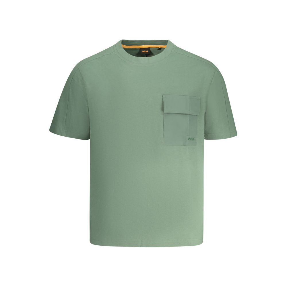 Hugo Boss Green Cotton T-Shirt