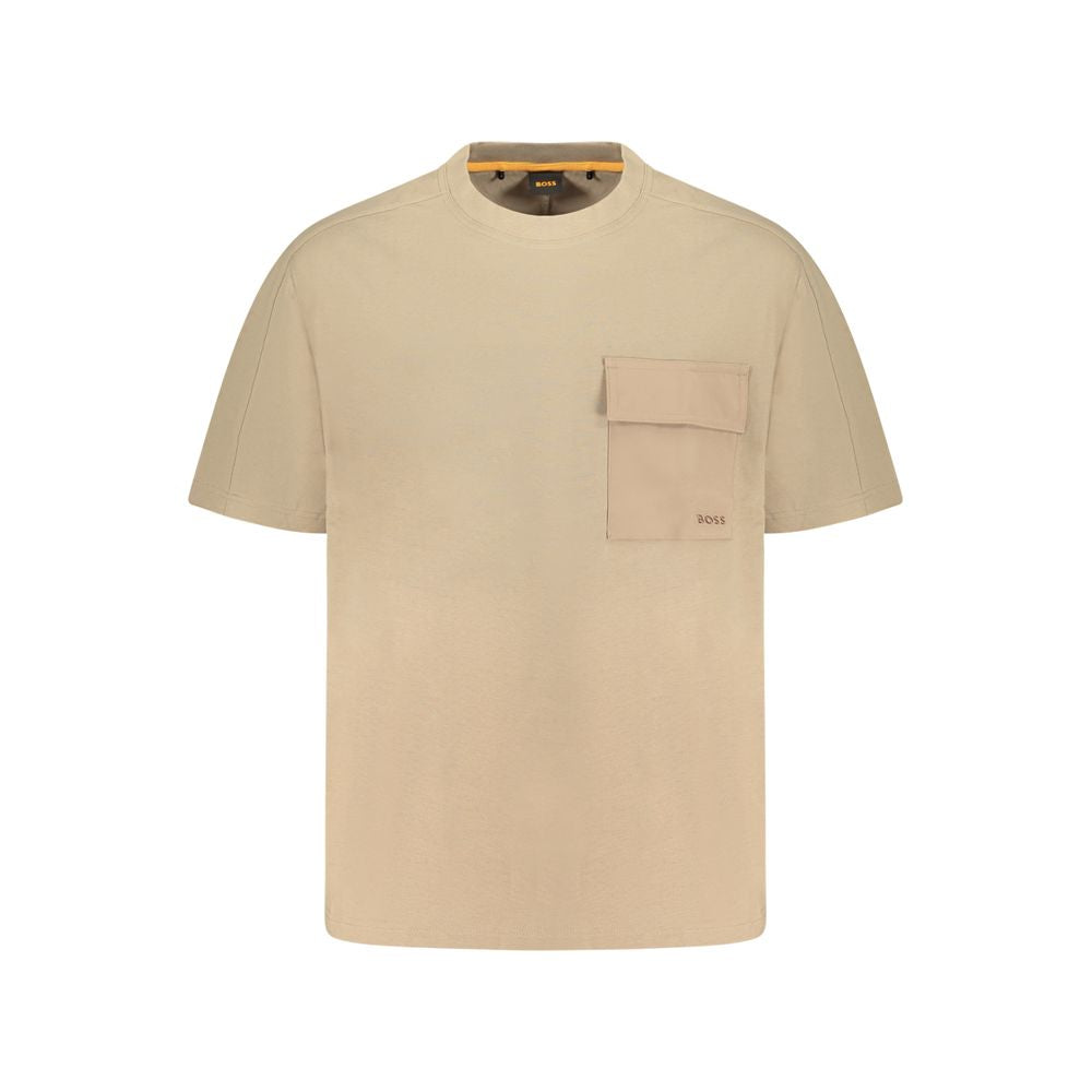 Hugo Boss Beige Cotton T-Shirt