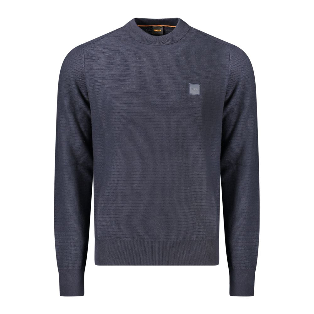 Hugo Boss Blue Cotton Sweater